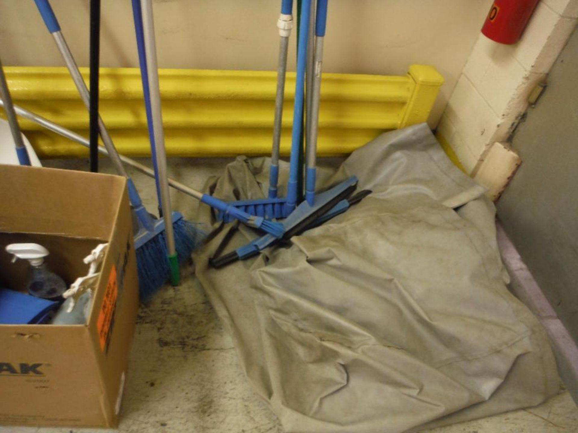 Sanitation equipment, brooms, shovels, dust pans ** Rigging Fee: $25 ** - Image 2 of 4