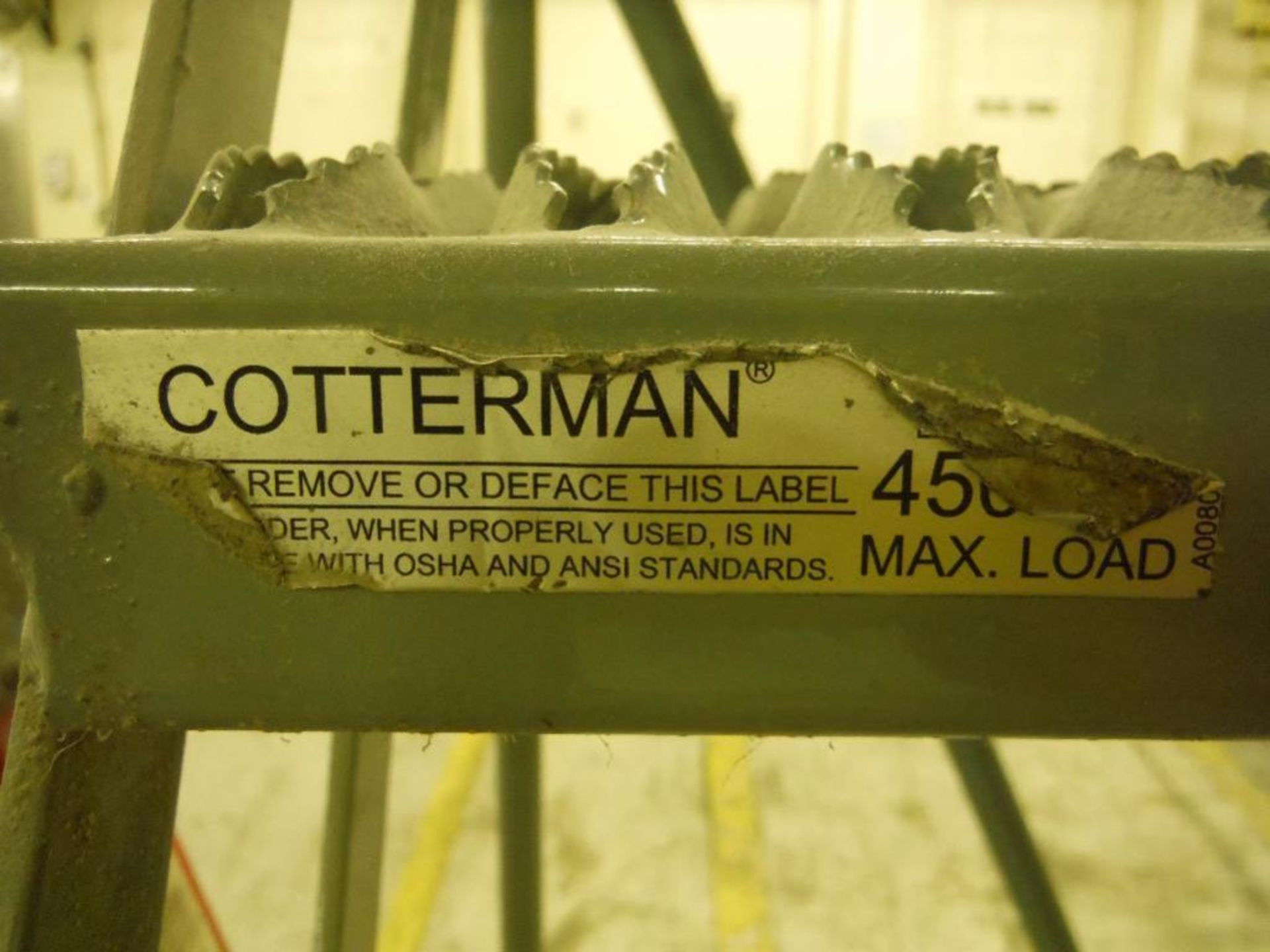 Cotterman 6 step rolling warehouse ladder, 24 in. wide, 450 lb. capacity ** Rigging Fee: $25 ** - Image 3 of 3