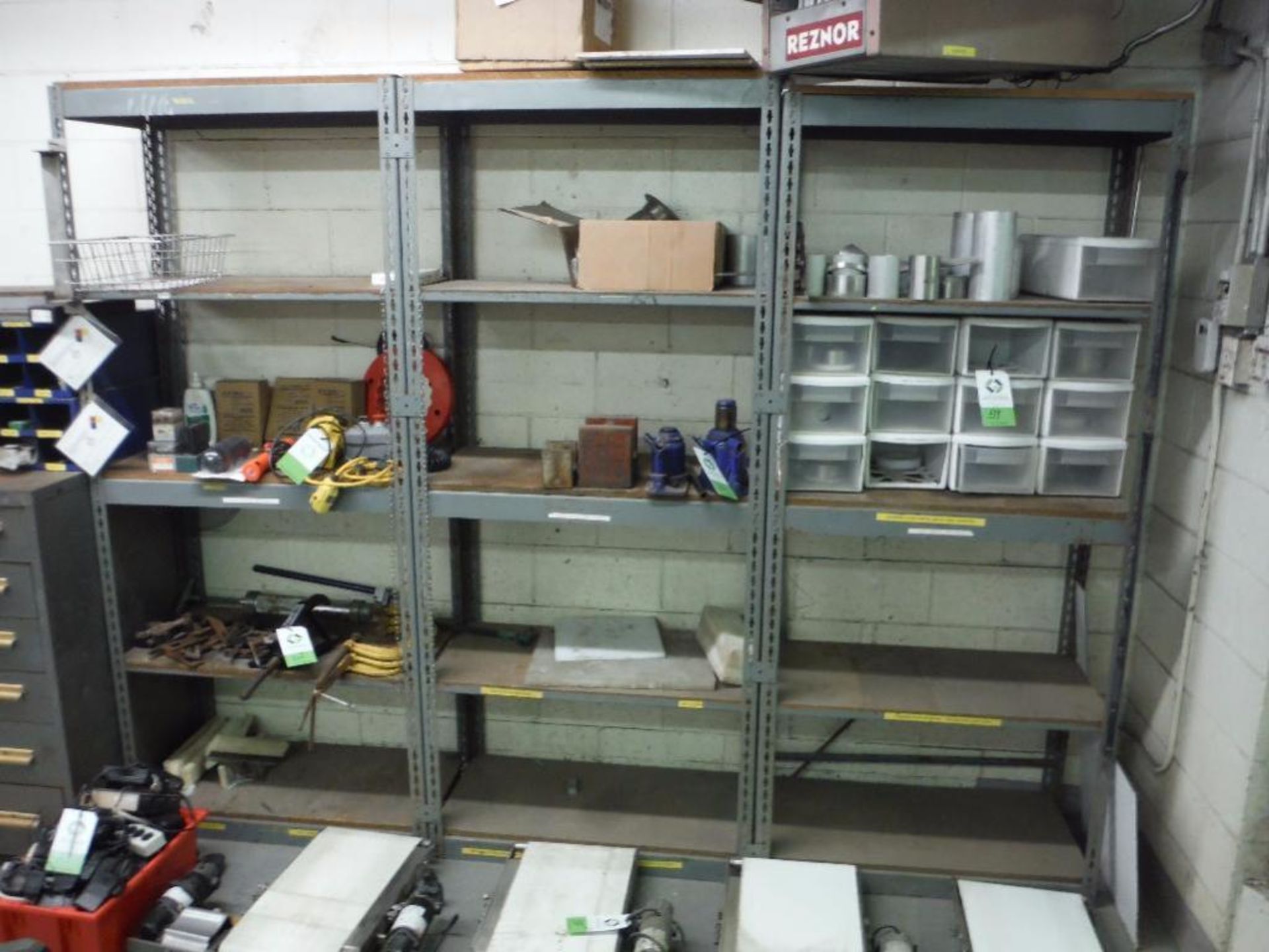 3 sections of shelving 108 in. long x 19 in. wide x 78 in. tall, no contents ** Rigging Fee: $75 ** - Image 4 of 4