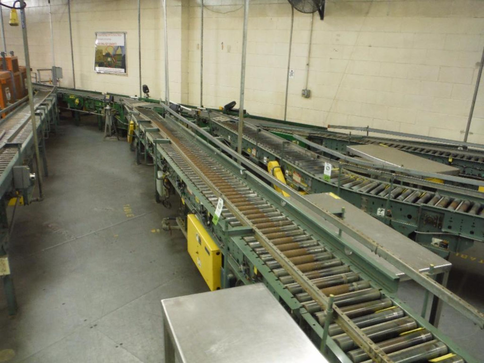 Hytrol powered roller conveyor, 22 ft. long x 15 in. wide, motor and drive, mild steel frame **