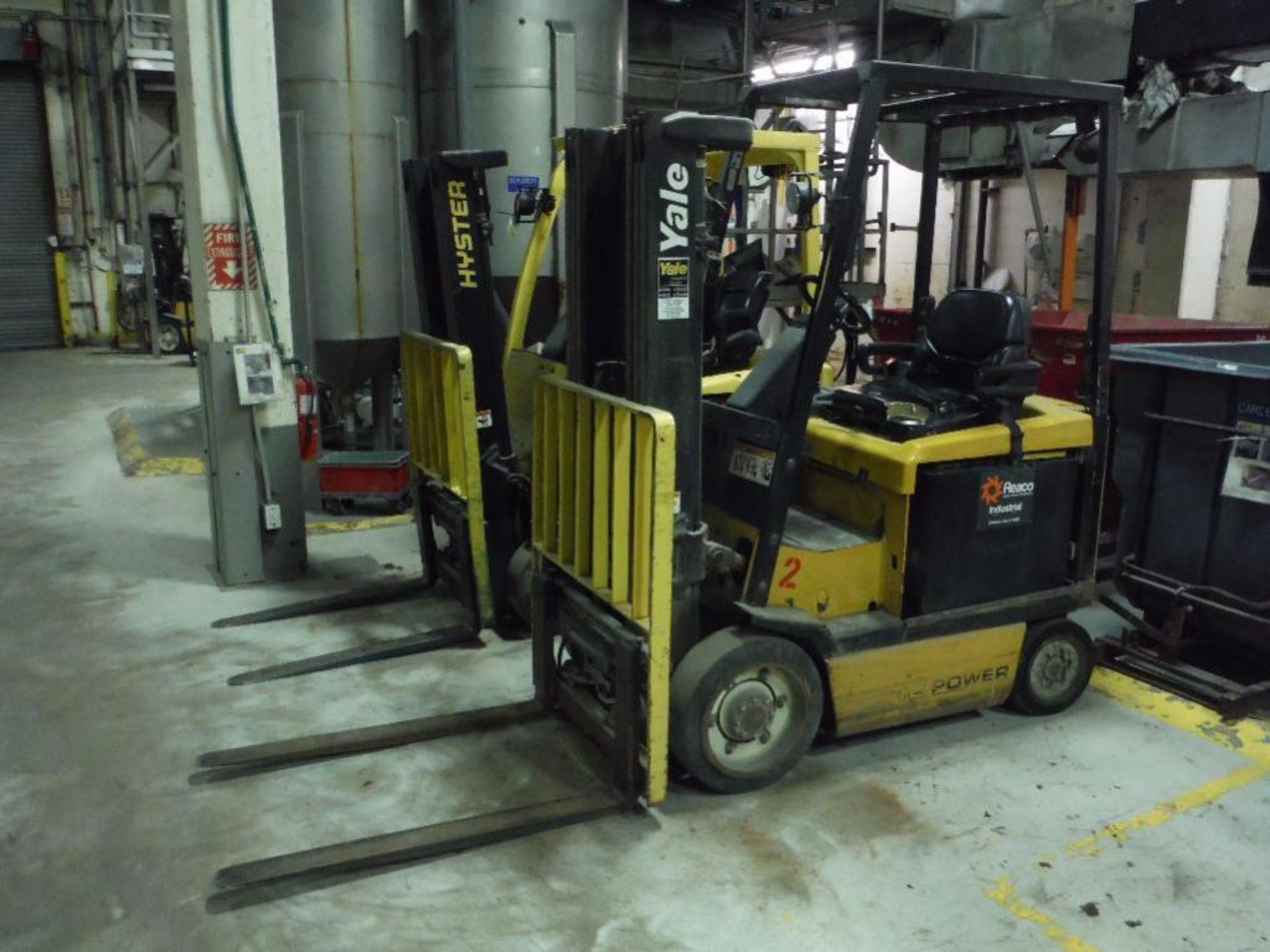 Yale 48 volt forklift, Model ERC040GHN48SE082, SN 4908N07244E, 3900 lb. capacity, 189 in. lift