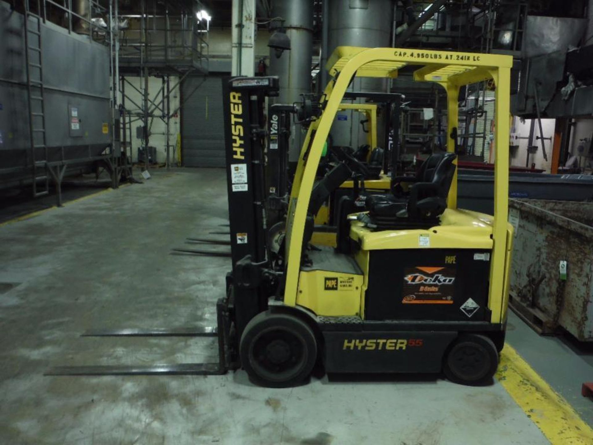 Hyster 48 volt forklift, Model E55XN-33, SN A268N02936H, 2400 lb. capacity, 189 in. lift height, low - Image 3 of 10