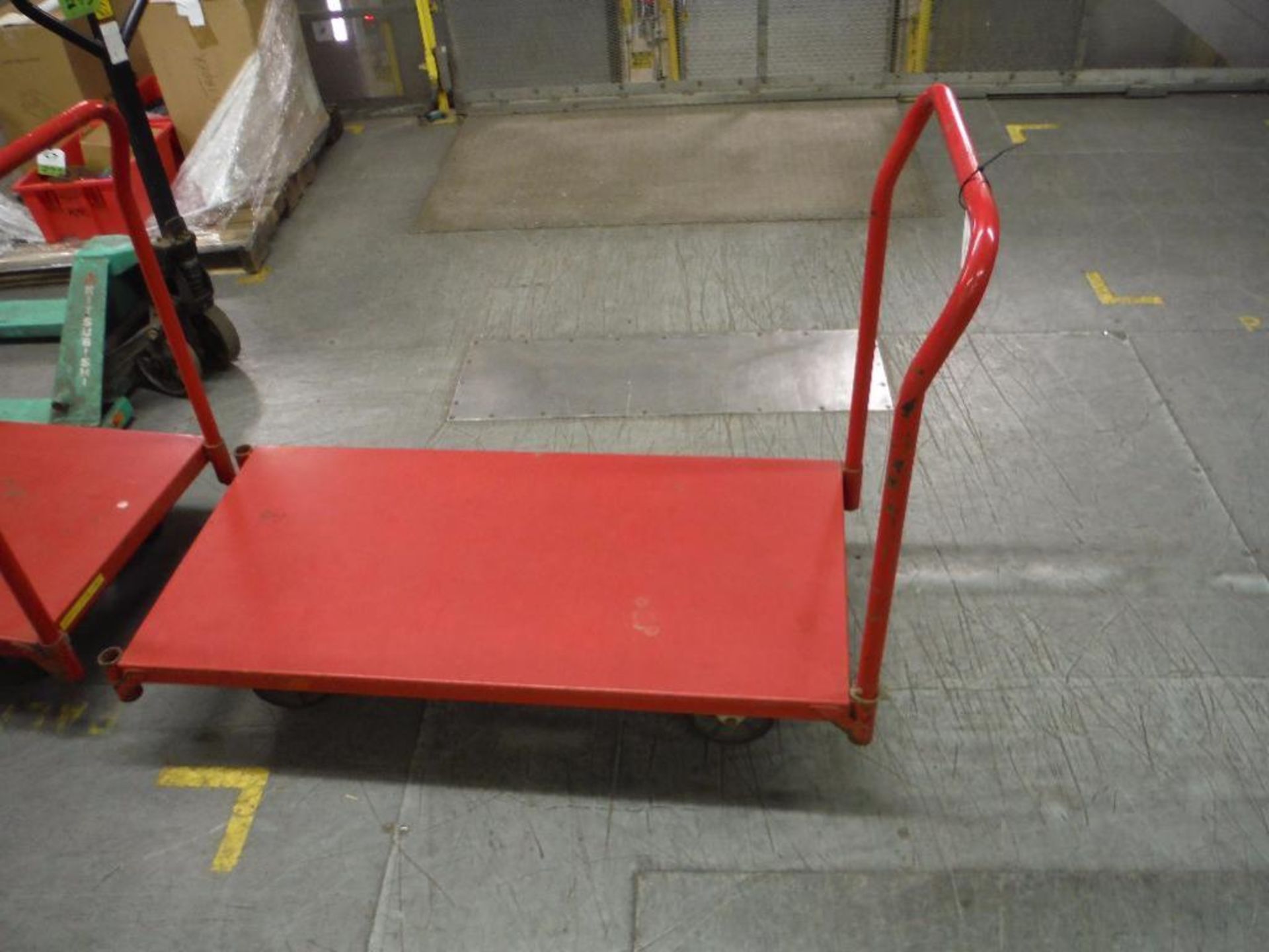 (2) mild steel carts, 48 in. long x 24 in. wide ** Rigging Fee: $15 ** - Image 2 of 4