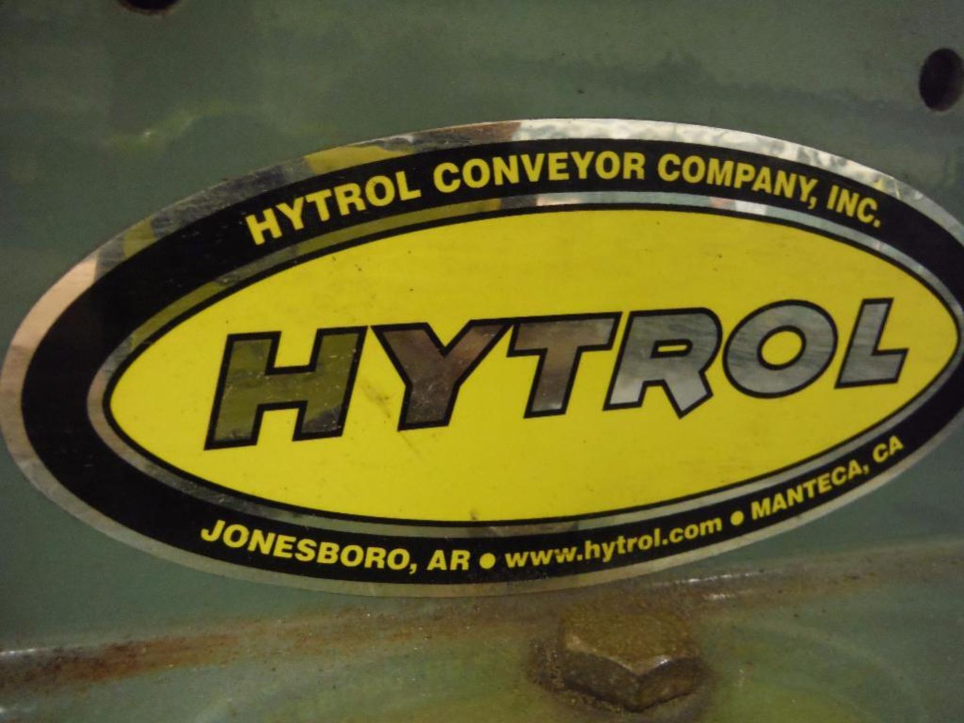 Hytrol powered roller conveyor, 26 ft. long x 15 in. wide, motor and drive, mild steel frame ** - Image 7 of 7