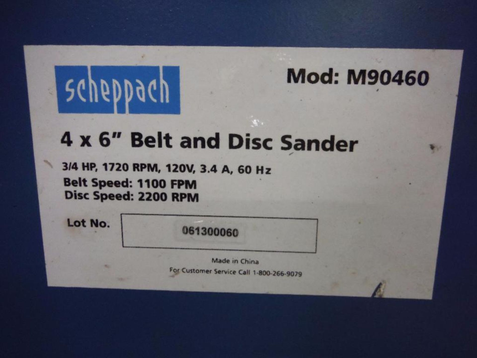 Scheppach 4 x 6 in. belt and disc sander, SS stand ** Rigging Fee: $25 ** - Image 3 of 3