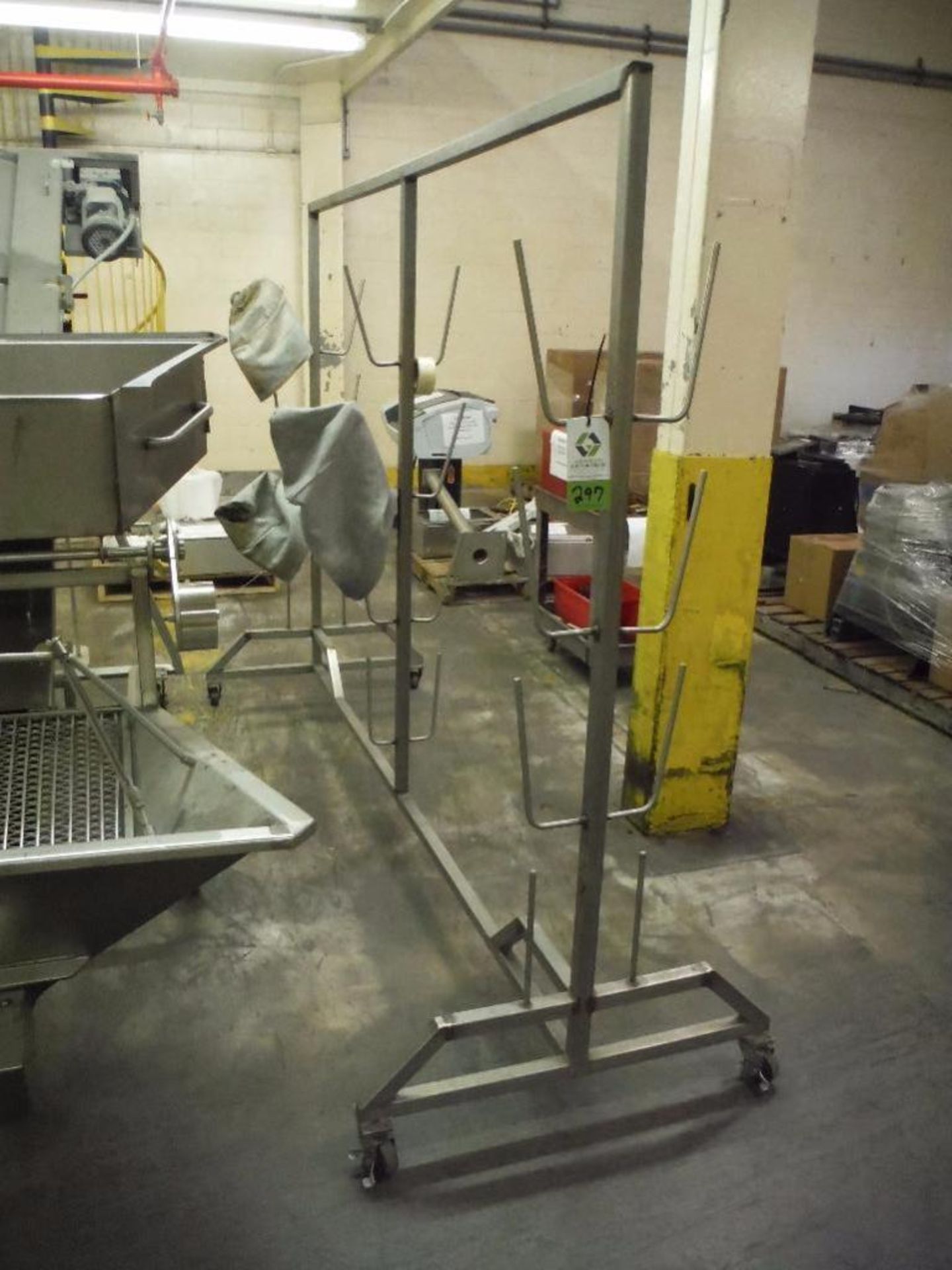 SS parts cart, 112 in. long x 36 in. wide x 78 in. tall, on casters ** Rigging Fee: $50 ** - Image 3 of 3