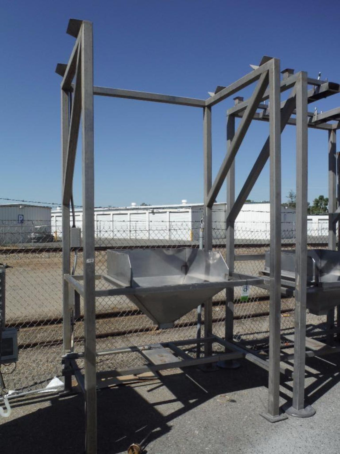 (2) SS super sack unloading station, 12 ft. tall ** Rigging Fee: $150 ** - Image 2 of 6
