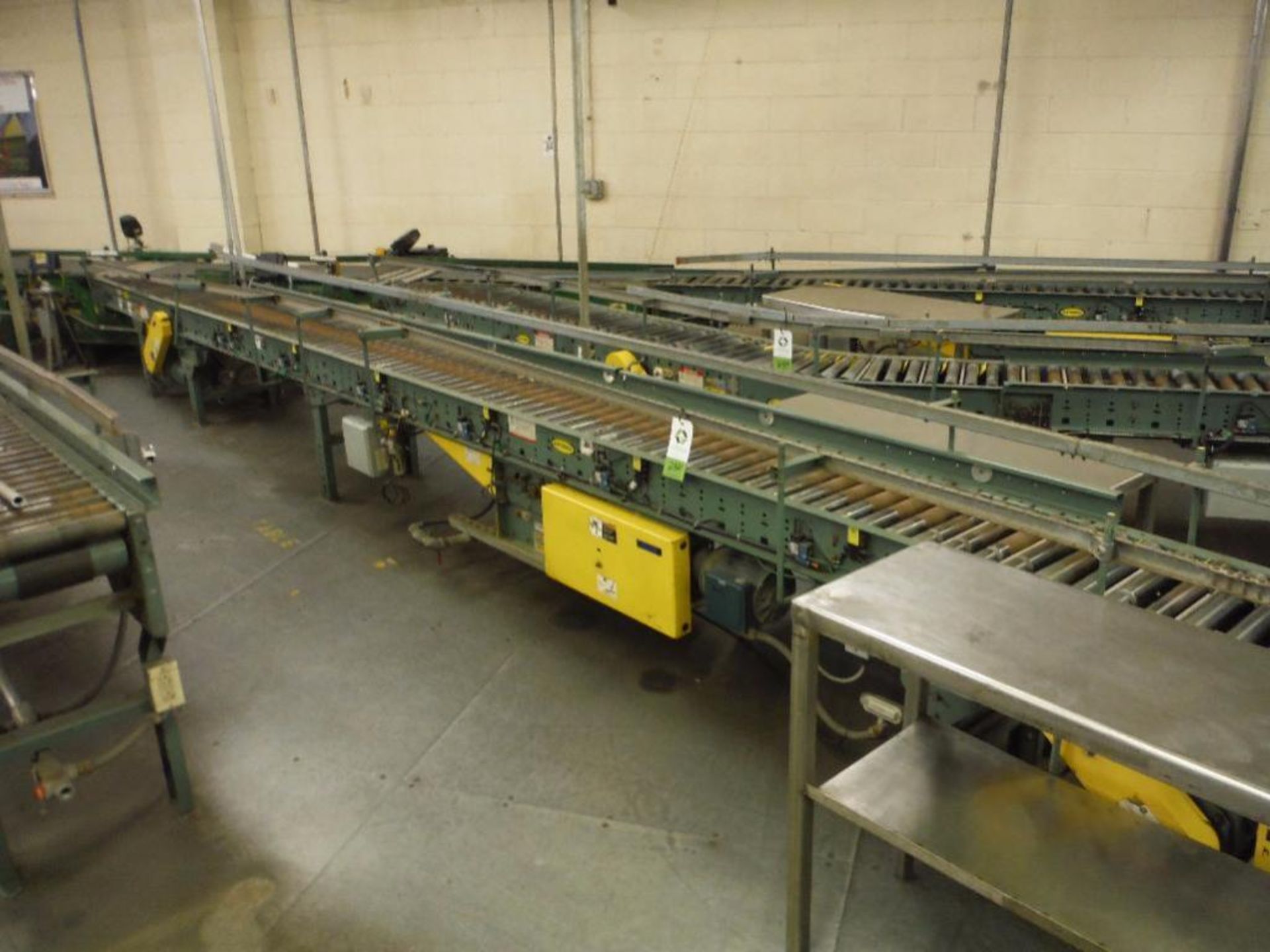 Hytrol powered roller conveyor, 22 ft. long x 15 in. wide, motor and drive, mild steel frame ** - Image 2 of 8