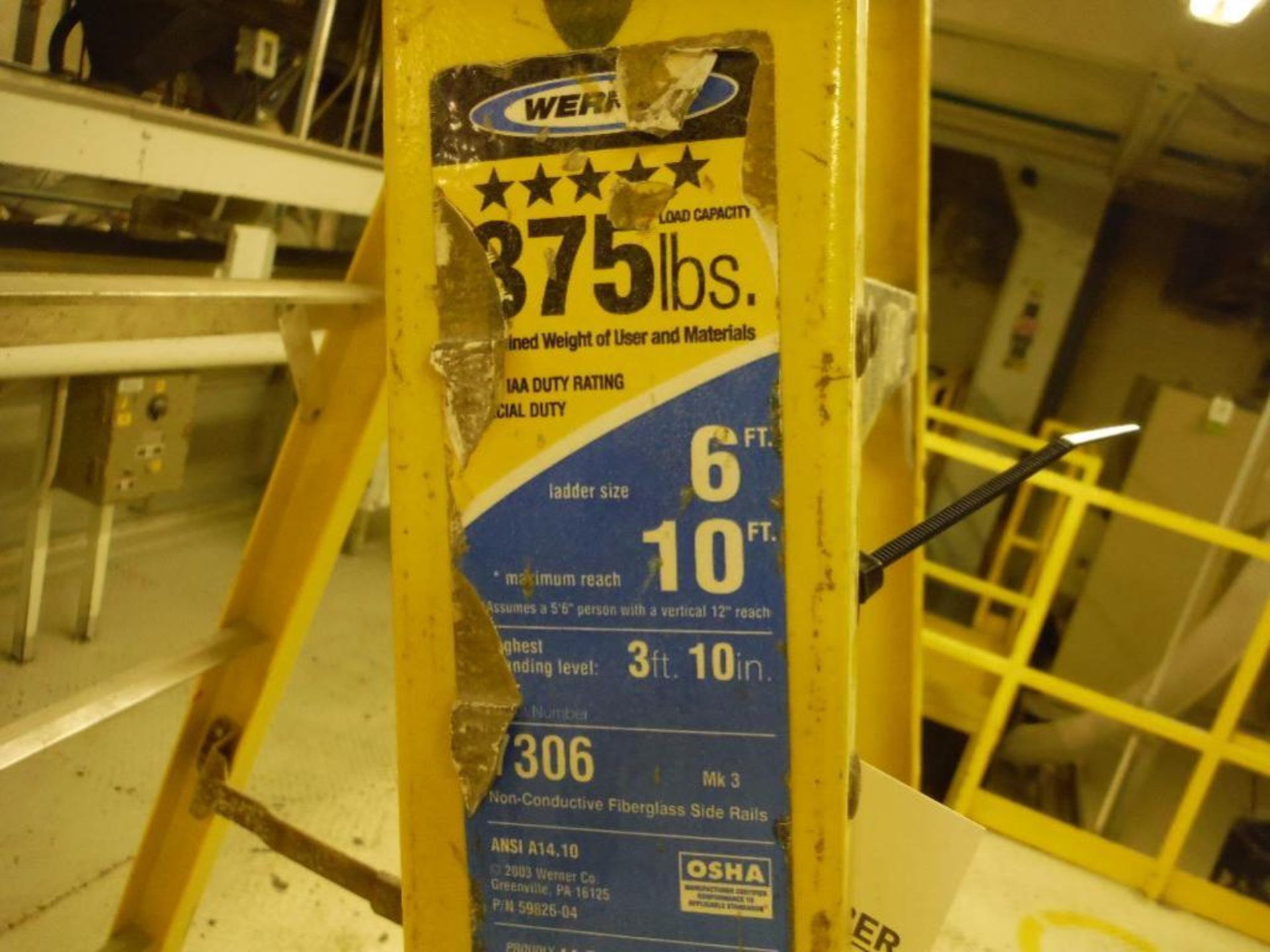 Werner 6 ft. fiberglass step ladder ** Rigging Fee: $5 ** - Image 2 of 2