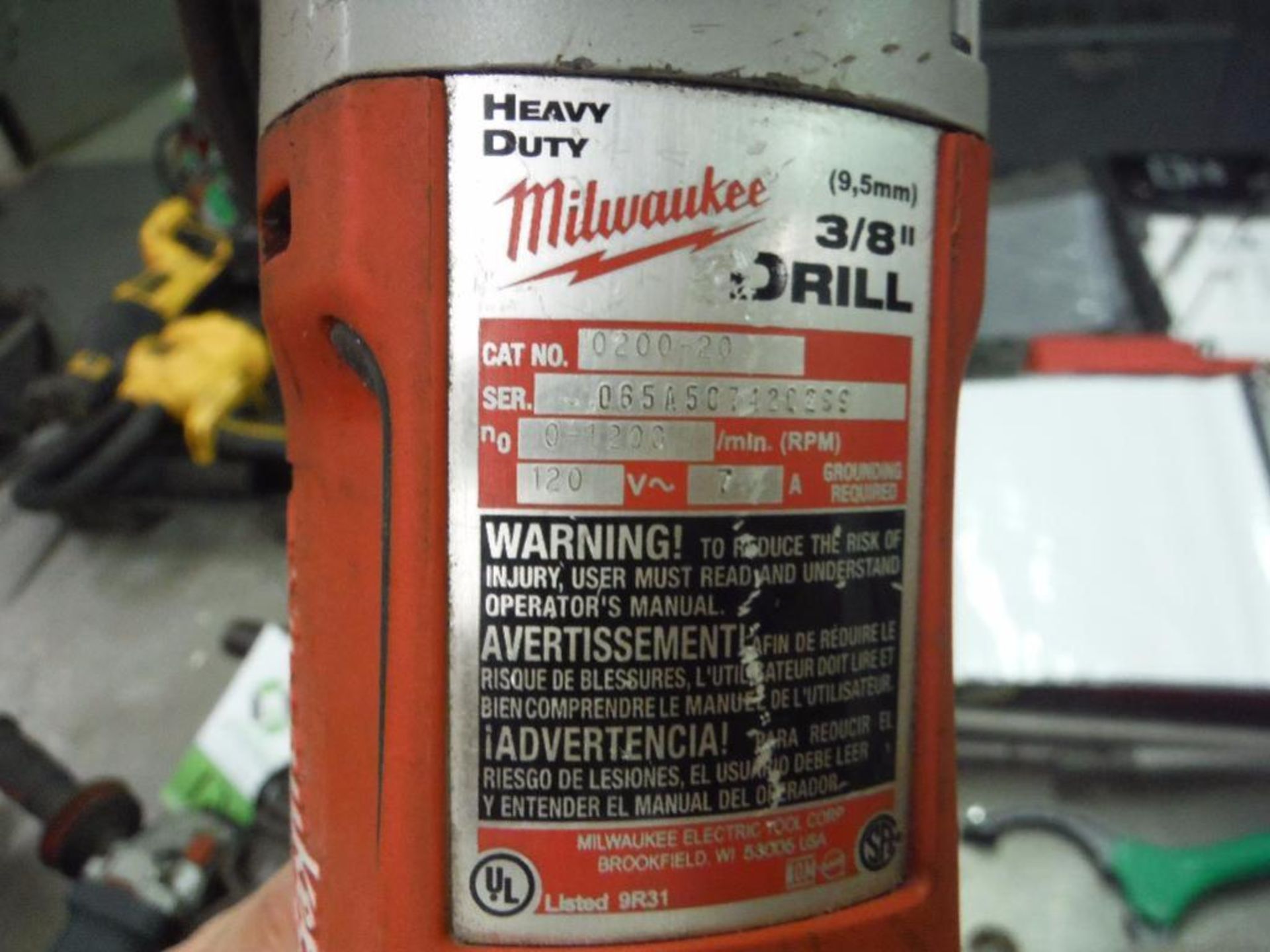 (2) Milwaukee 3/8 in. drills ** Rigging Fee: $5 ** - Image 2 of 4