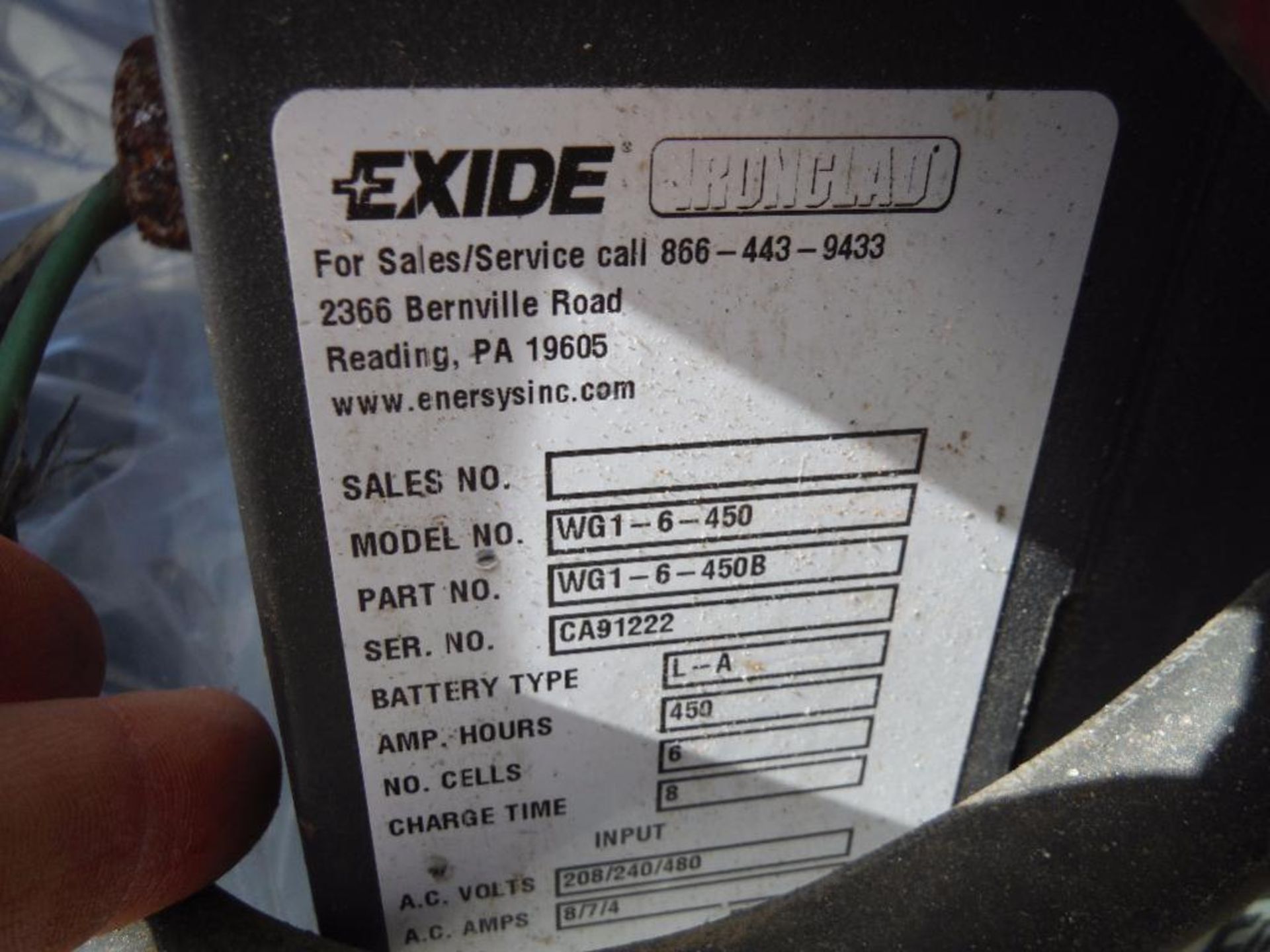 Exide 24 volt battery charger, (2) workhouse 48 volt battery chargers ** Rigging Fee: $25 ** - Image 5 of 10