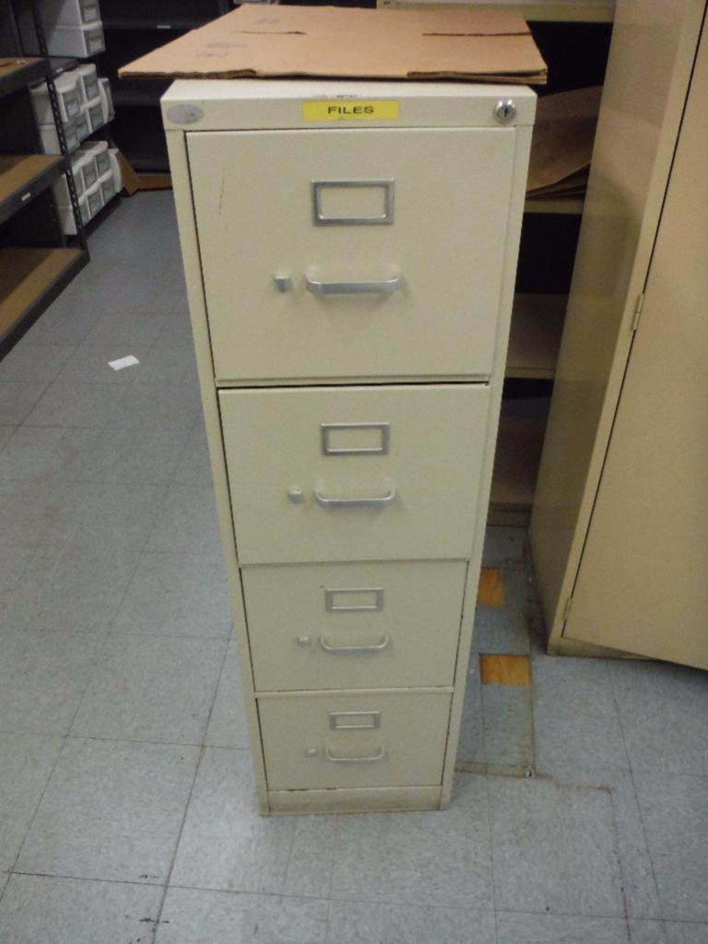 2 drawer filing cabinet, (2) 2-door cabinets and contents, misc. office supplies ** Rigging Fee: $50 - Image 8 of 8