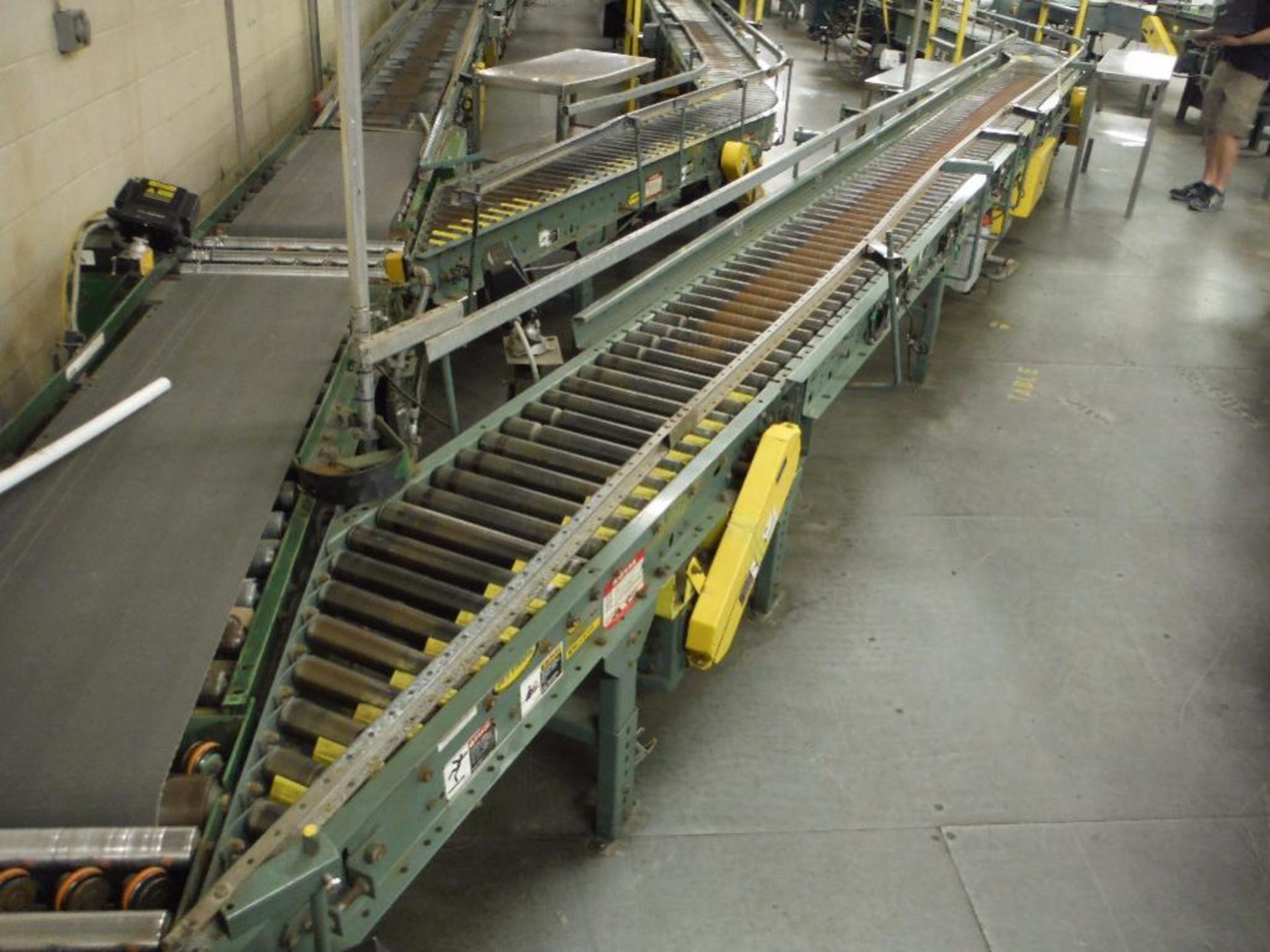 Hytrol powered roller conveyor, 22 ft. long x 15 in. wide, motor and drive, mild steel frame ** - Image 8 of 8