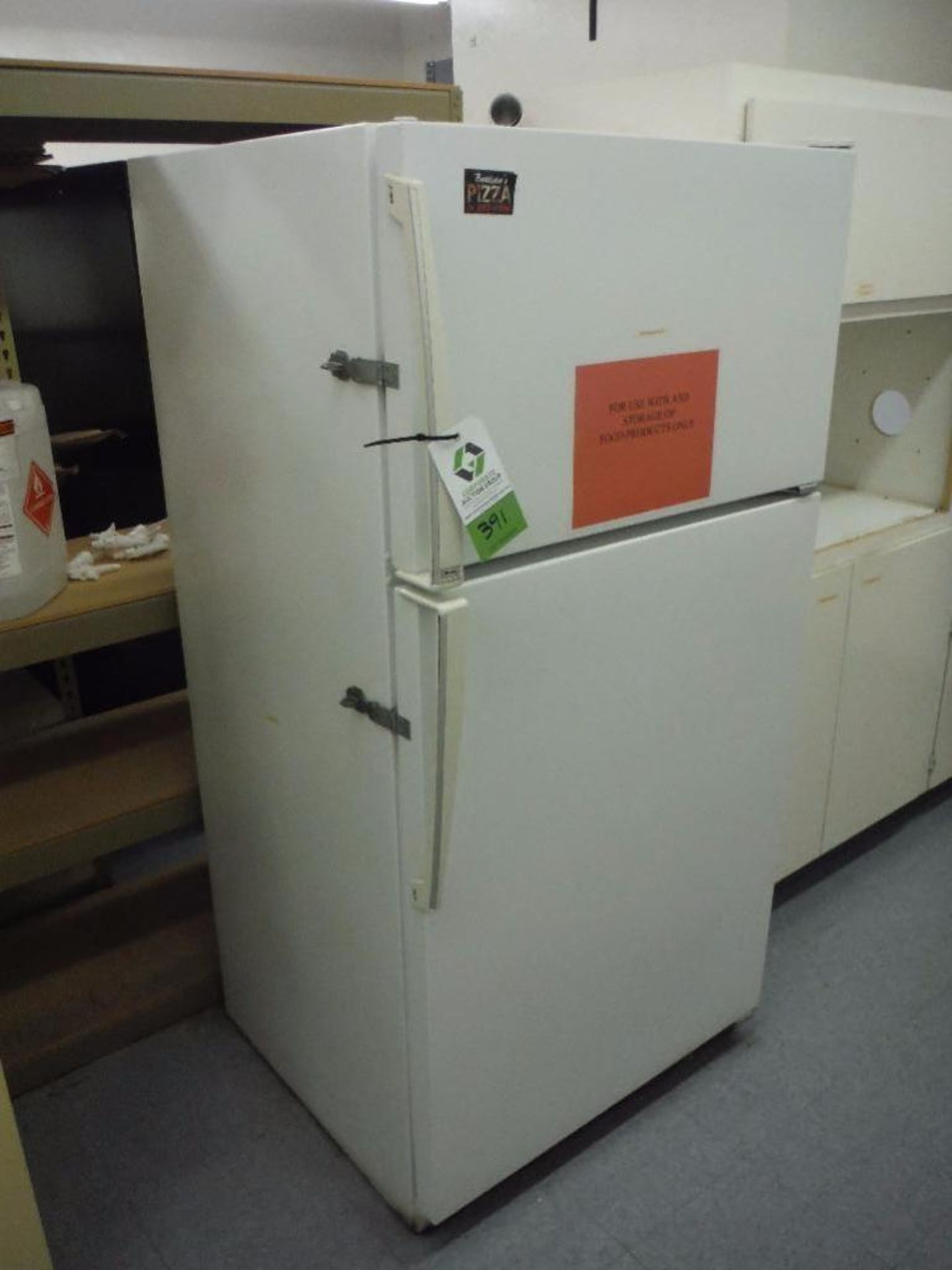 Upright fridge/freezer, countertop refrigerator, coffee maker ** Rigging Fee: $75 **