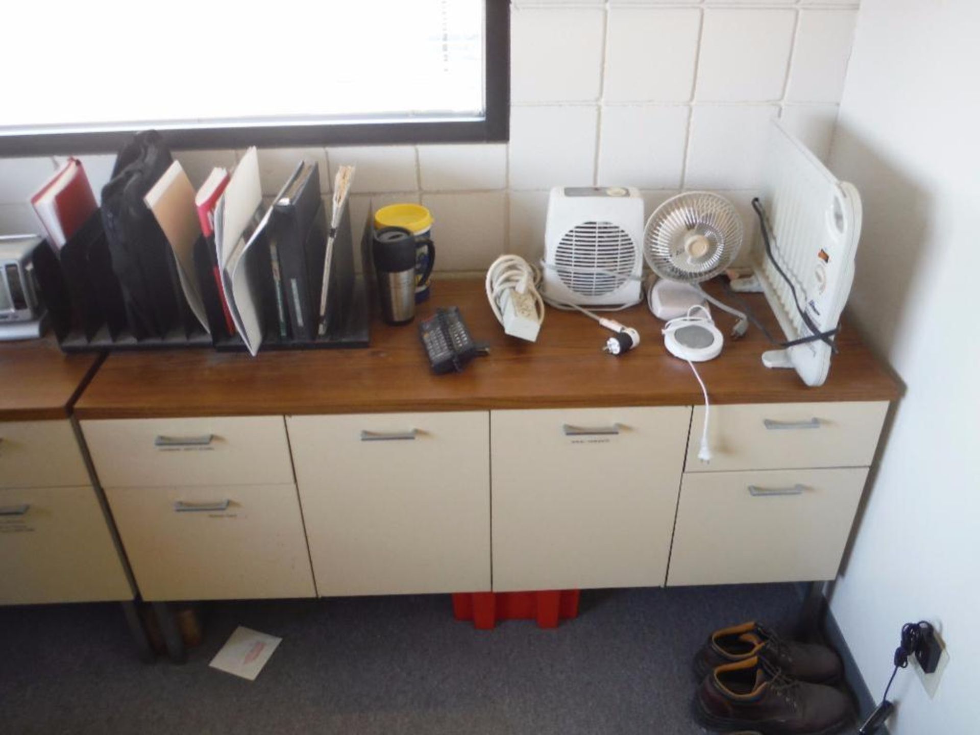 Contents of office, desk, 2 credenzas, 3 chairs, supplies ** Rigging Fee: $250 ** - Image 5 of 6