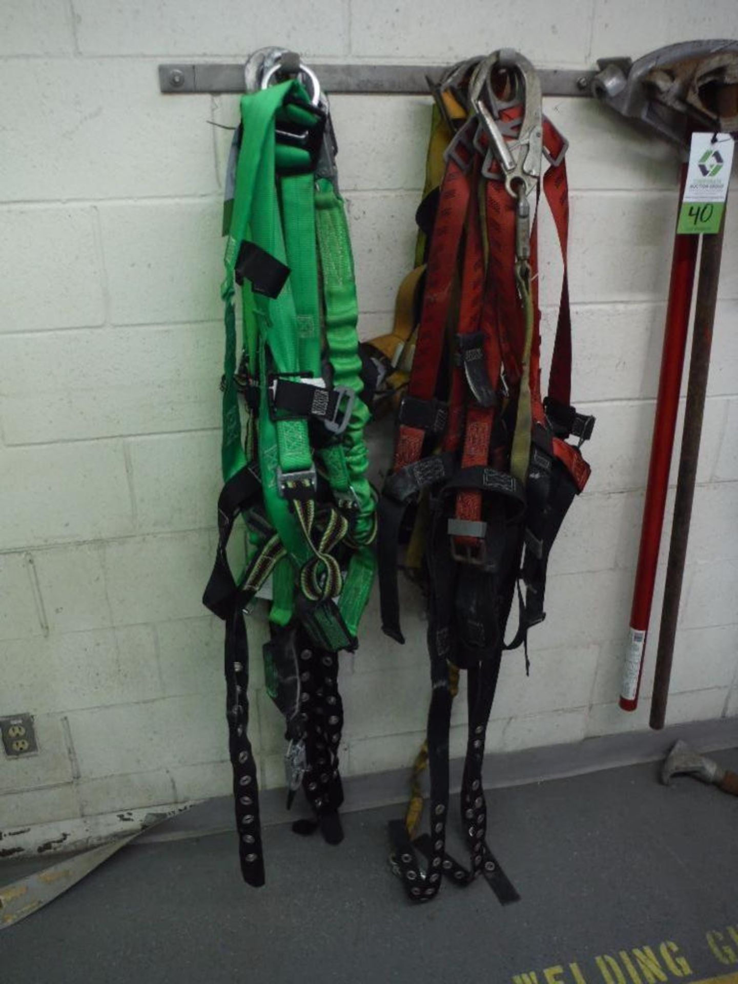Lot of assorted safety harnesses and lanyards ** Rigging Fee: $5 **