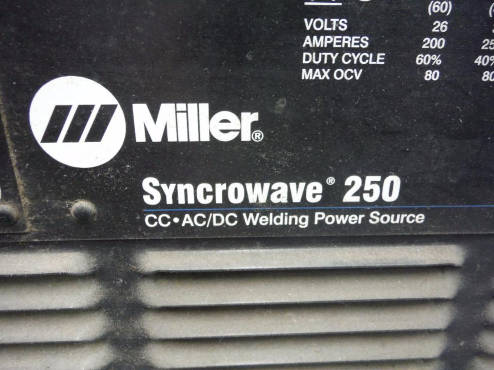 Miller synchro wave 250 AC/DC welder, foot control ** Rigging Fee: $25 ** - Image 4 of 11