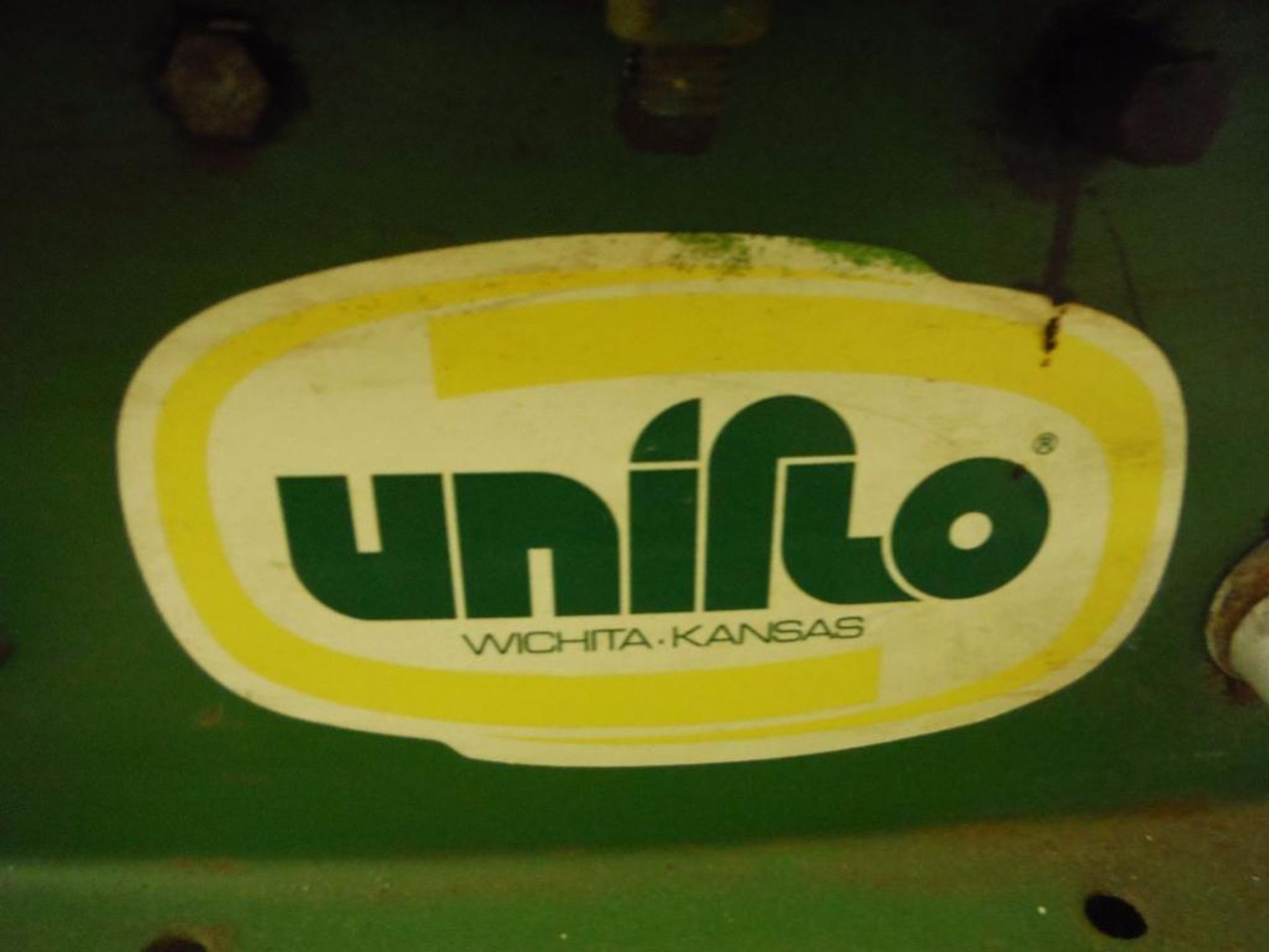 Uniflo 180 degree power roller conveyor, 108 in. long x 120 in. wide overall, 18 in. rollers to 26 - Image 4 of 5