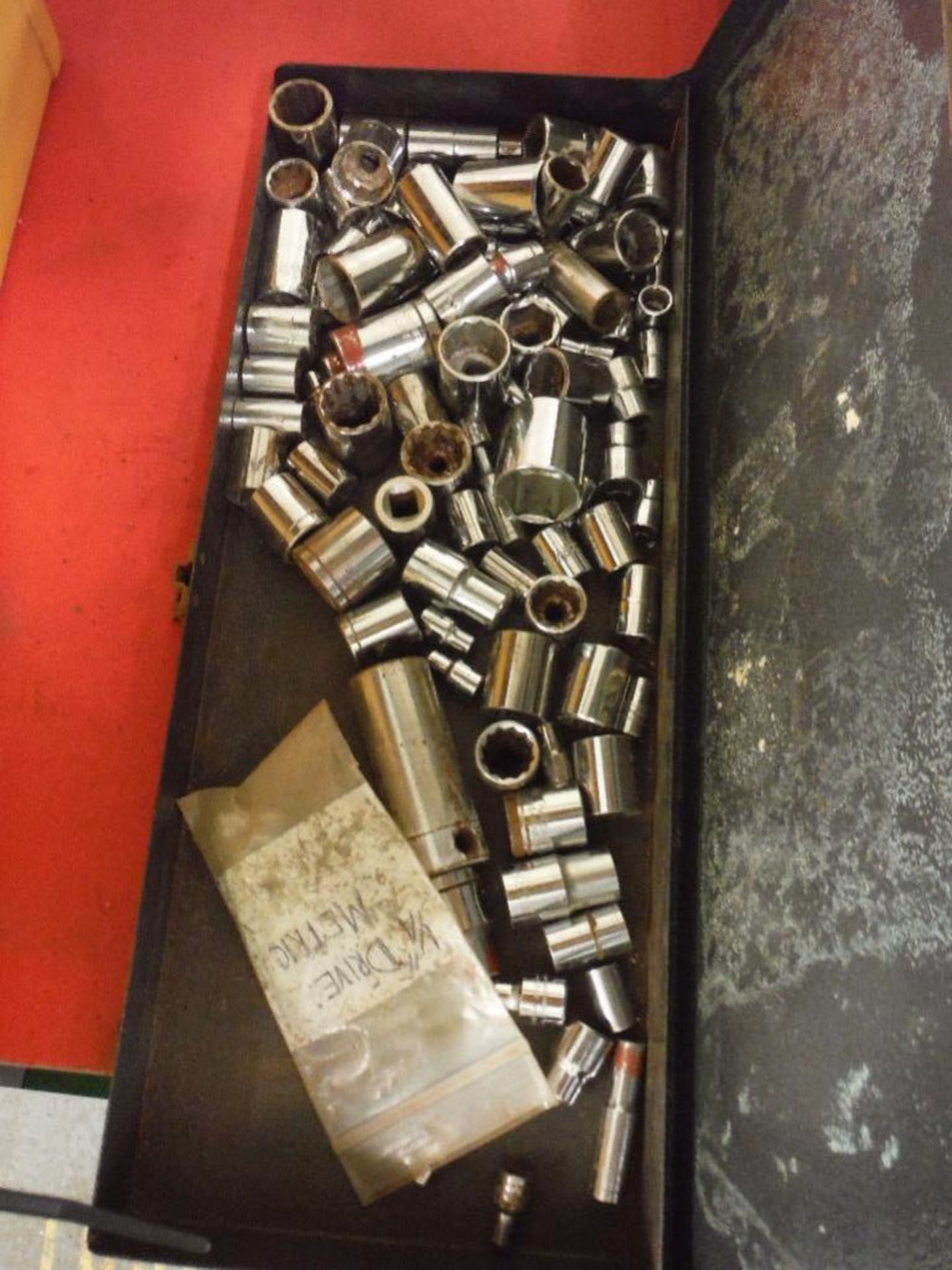 Misc. sockets and wrenches, 2 trays ** Rigging Fee: $5 ** - Image 3 of 3