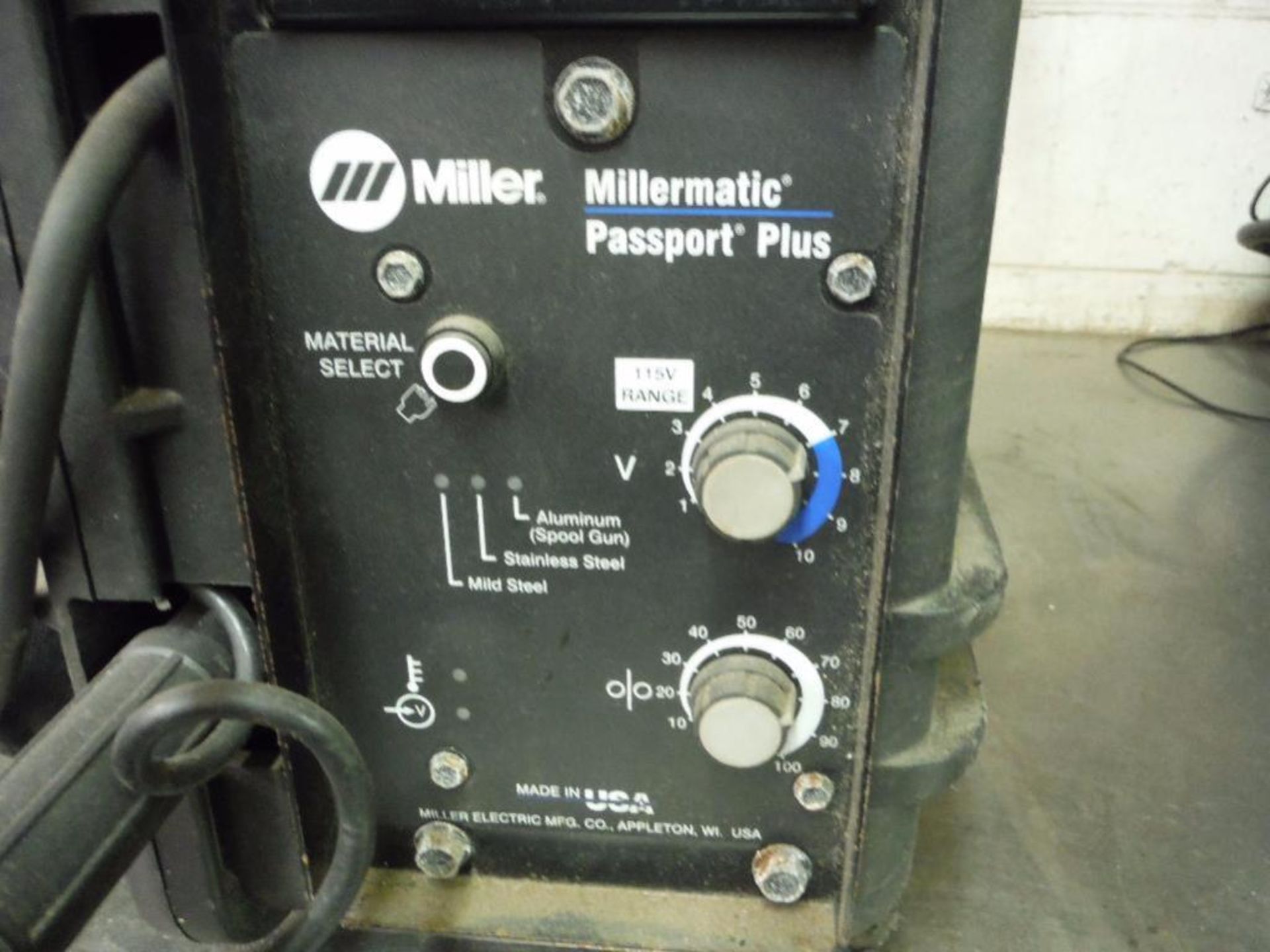 Millermatic passport plus wire feed welder, 115/230 volts ** Rigging Fee: $25 ** - Image 3 of 7