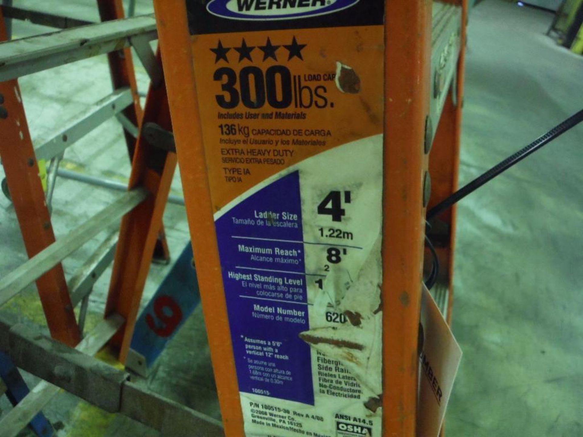 Werner 4 ft. and 2 step fiberglass step ladders ** Rigging Fee: $10 ** - Image 4 of 4