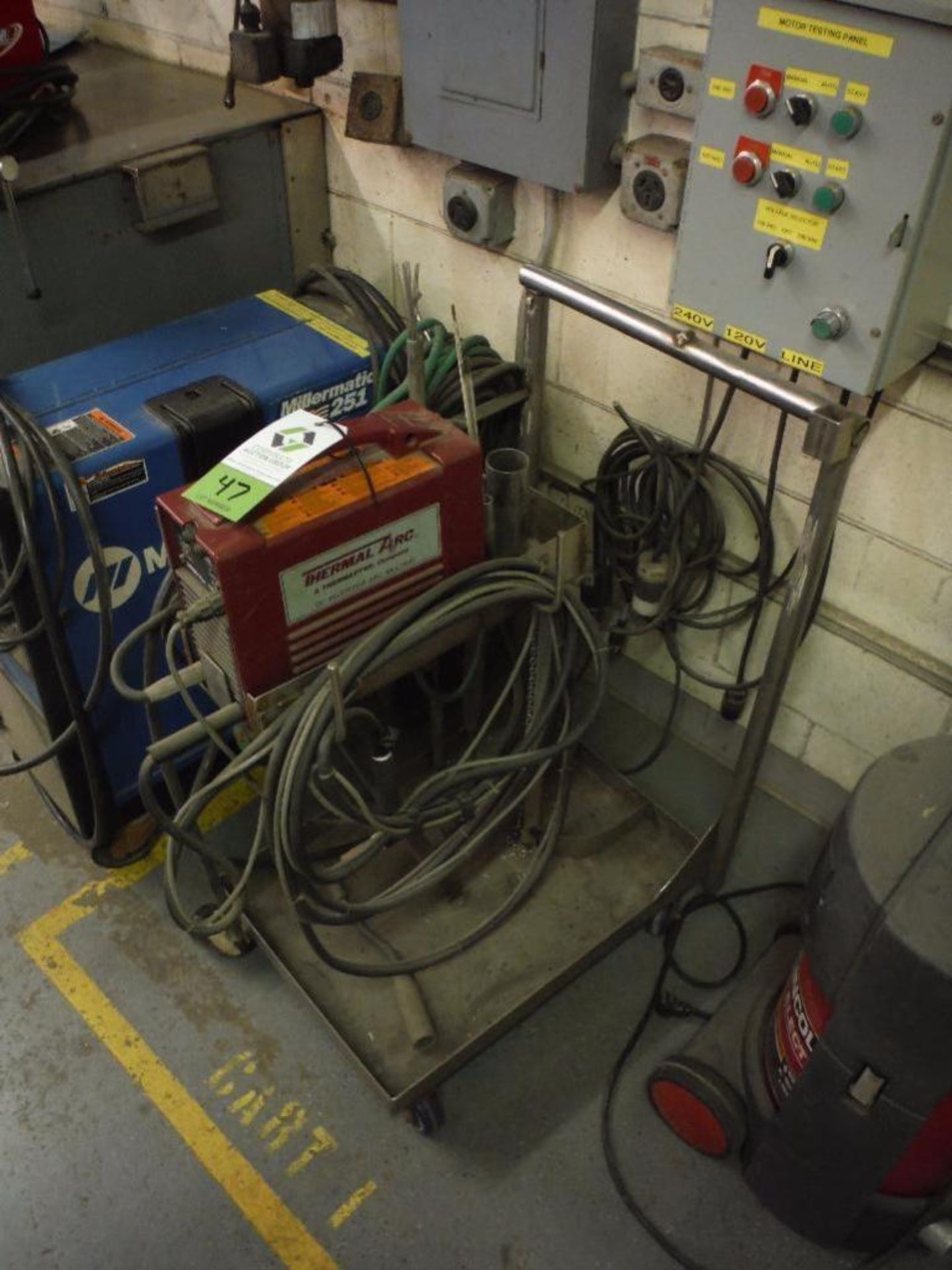 Thermal Arc DC inverter arc welder, Model 190S, 115/208/230 volt, on SS cart ** Rigging Fee: $25 ** - Image 4 of 4