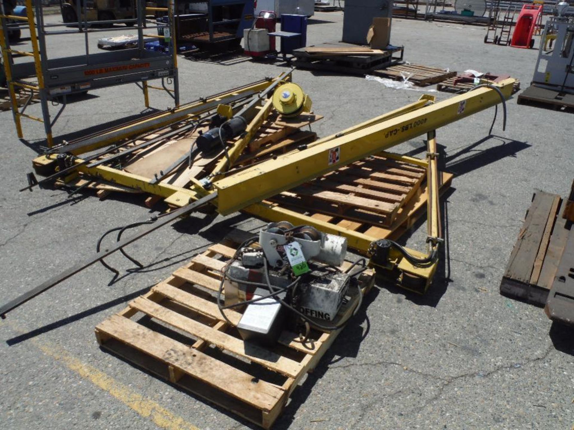 MTC battery handling overhead crane, 4000 lb. capacity, 13 ft. long x 10 ft. tall, hydraulic drive - Image 5 of 12