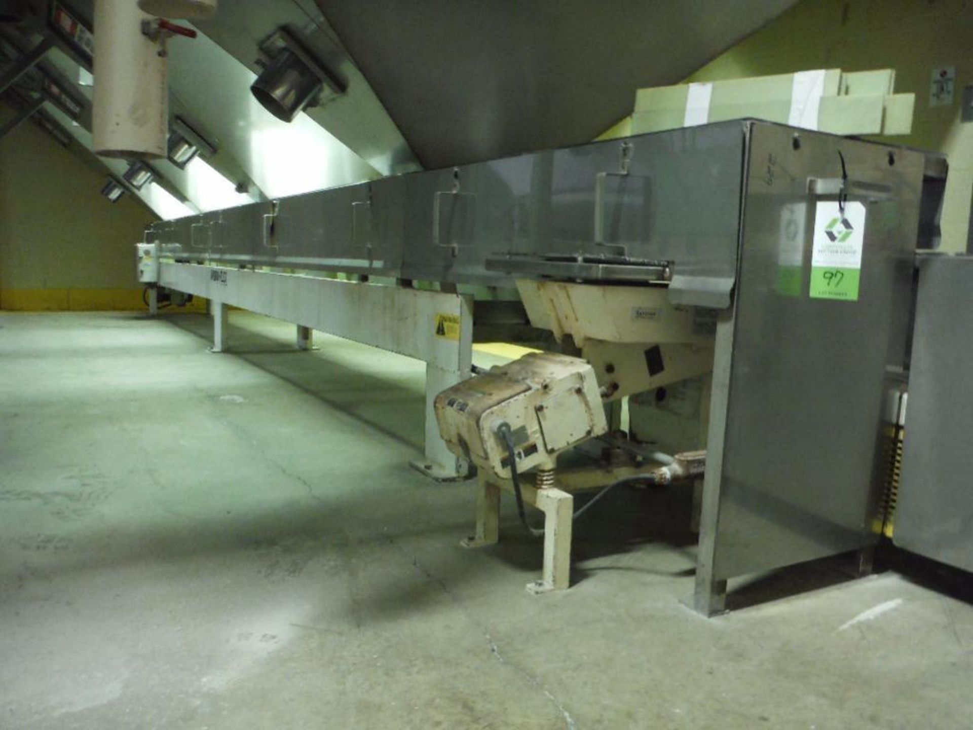 Meyer vibrator conveyor, 300 in. long x 10 in. wide ** Rigging Fee: $350 **