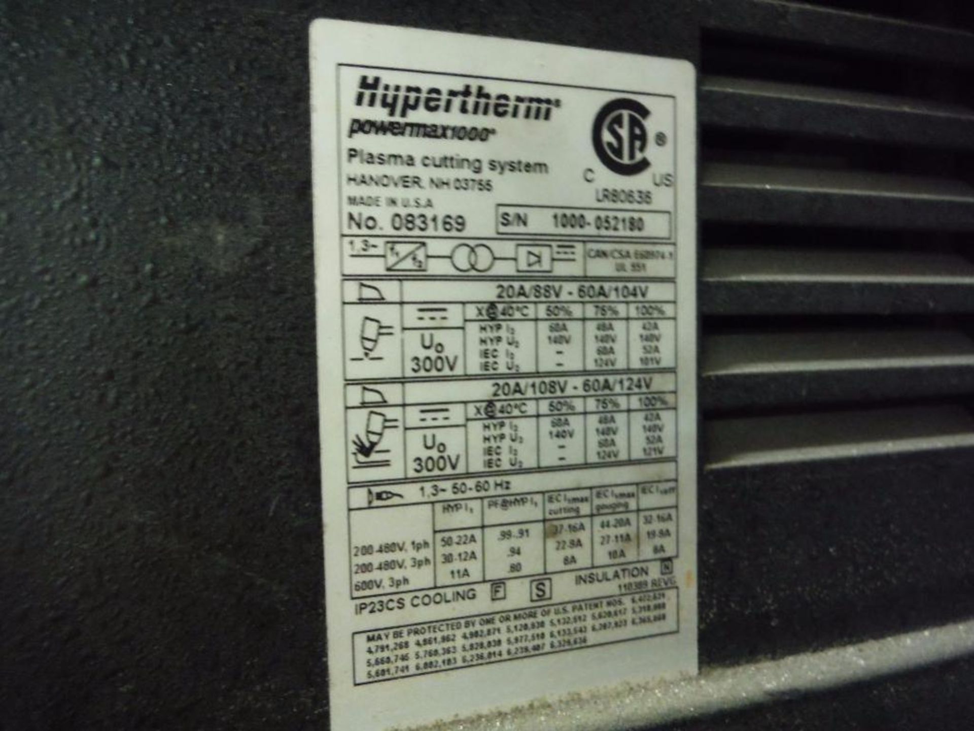 Hypotherm powermax1000 plasma cutter ** Rigging Fee: $15 ** - Image 6 of 7