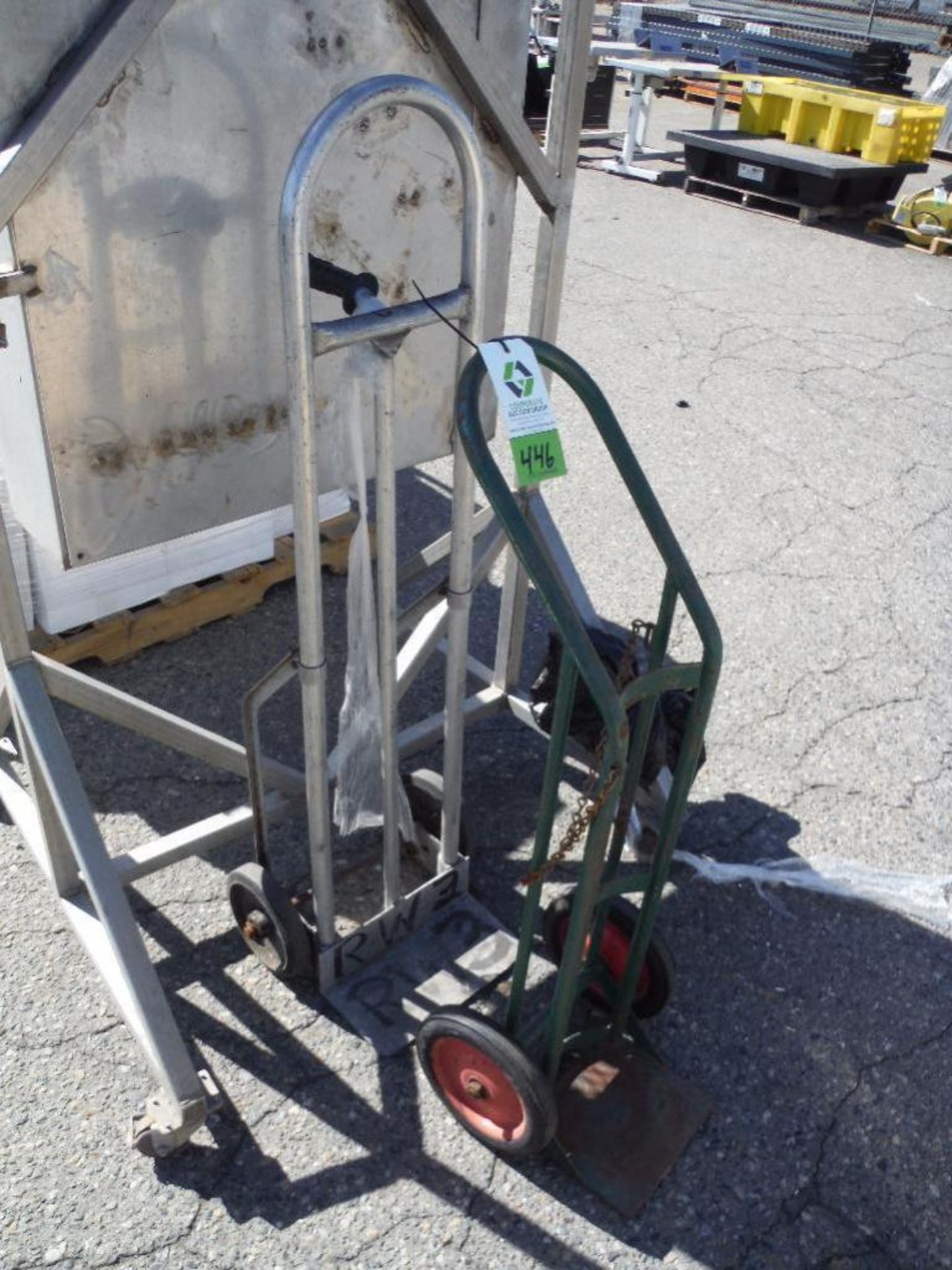 SS portable tool rack, 2-wheel hand cart, single tank gas cart ** Rigging Fee: $50 ** - Image 4 of 4