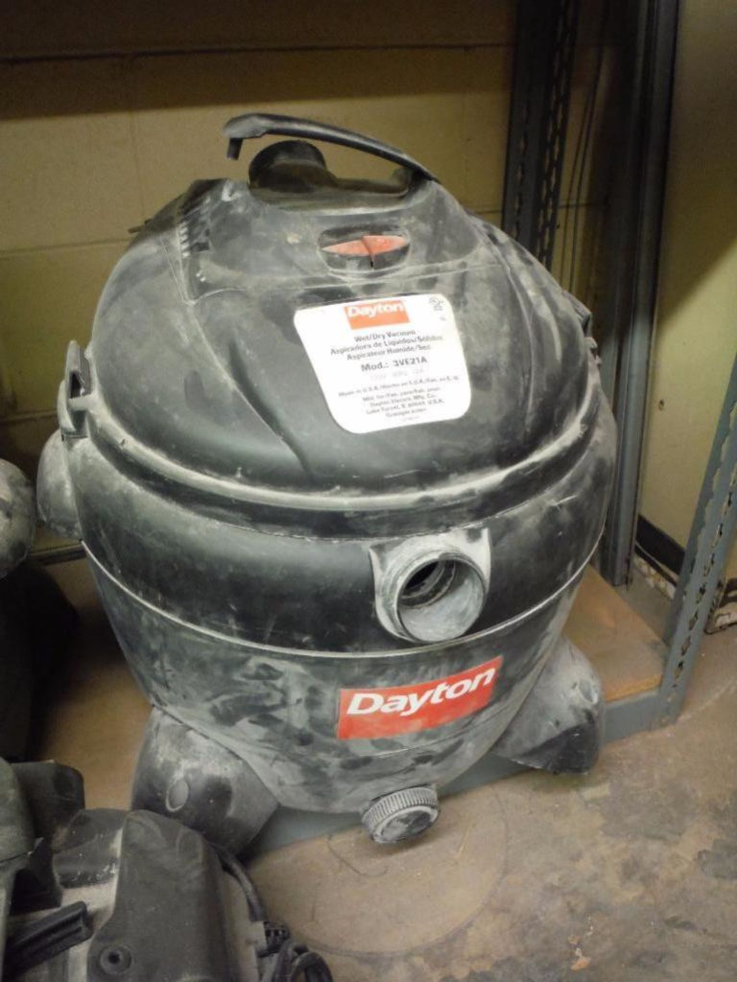Contents of 1 sections of shelving, new in box Dayton shop vac, multiple used shop vacs ** Rigging - Image 9 of 12