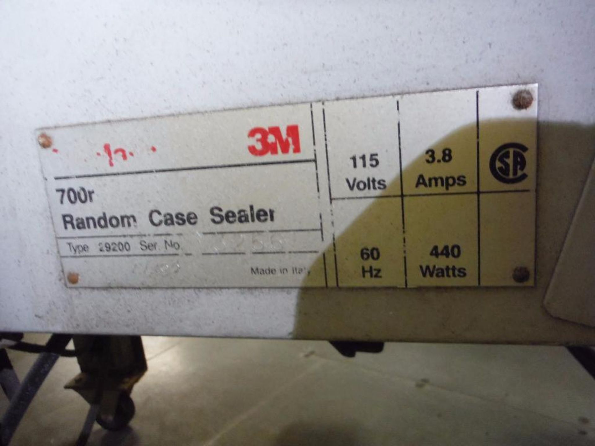 3M matic case sealer, Type 29200, Model 700R, SN 3256, top and bottom ** Rigging Fee: $150 ** - Image 5 of 8