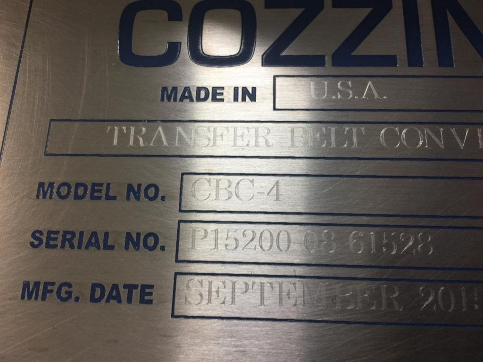 Cozzini Stainless Steel Incline Cheese Conveyor - Image 5 of 8