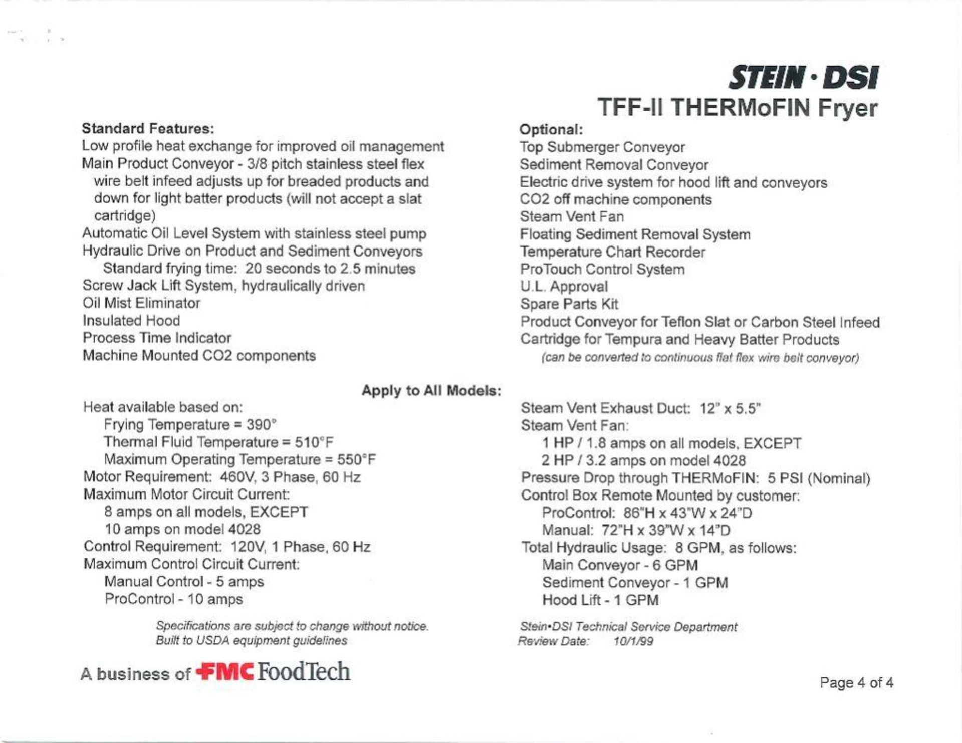 Stein Thermal Fluid Transfer Oil Fryer - Image 18 of 21