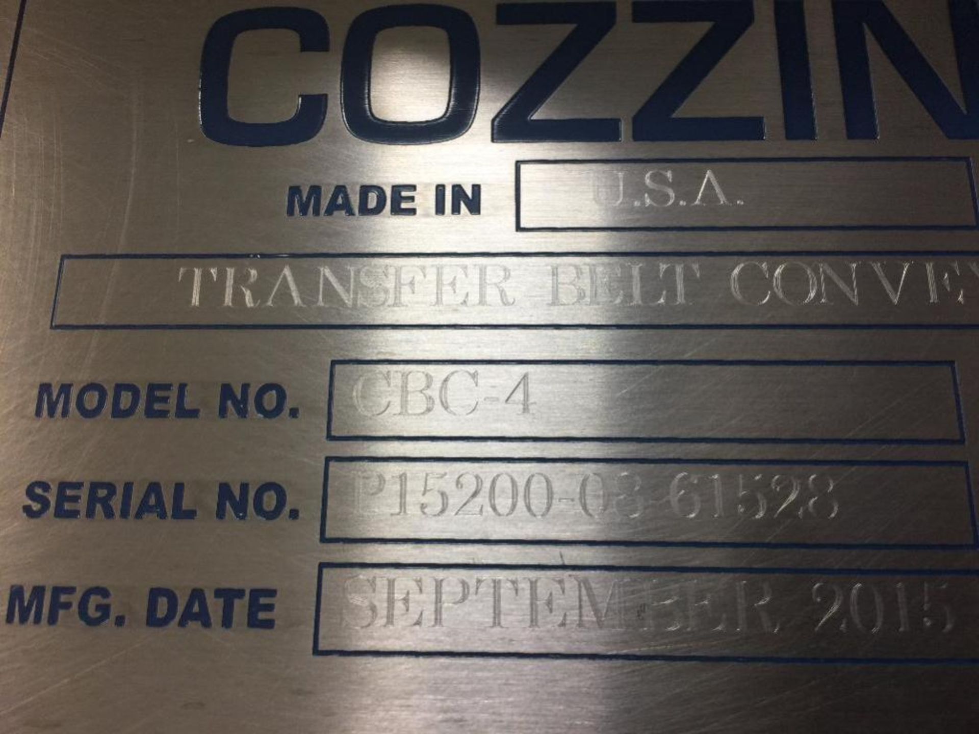 Cozzini Stainless Steel Incline Cheese Conveyor - Image 4 of 8