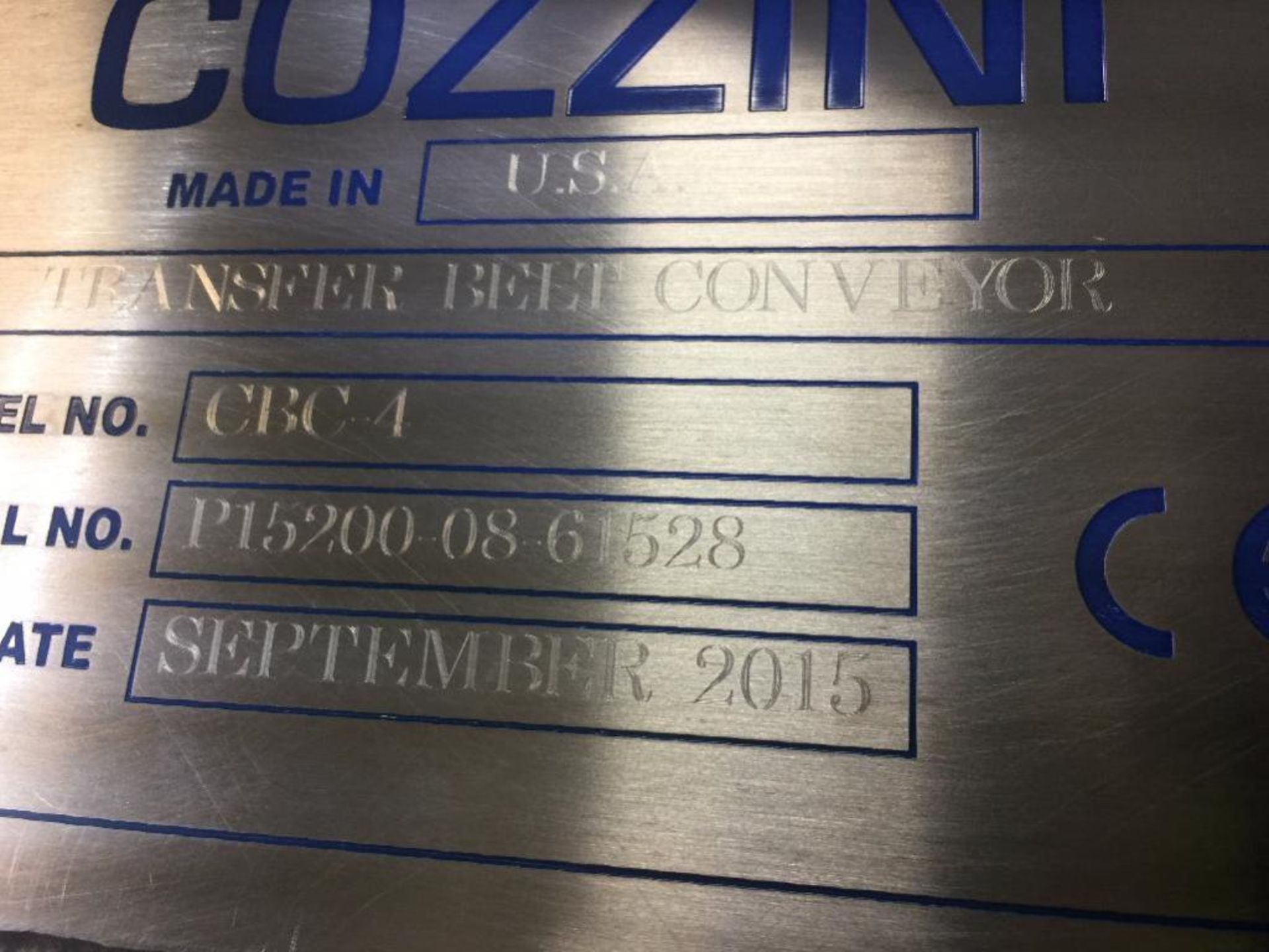 Cozzini Stainless Steel Incline Cheese Conveyor - Image 6 of 8