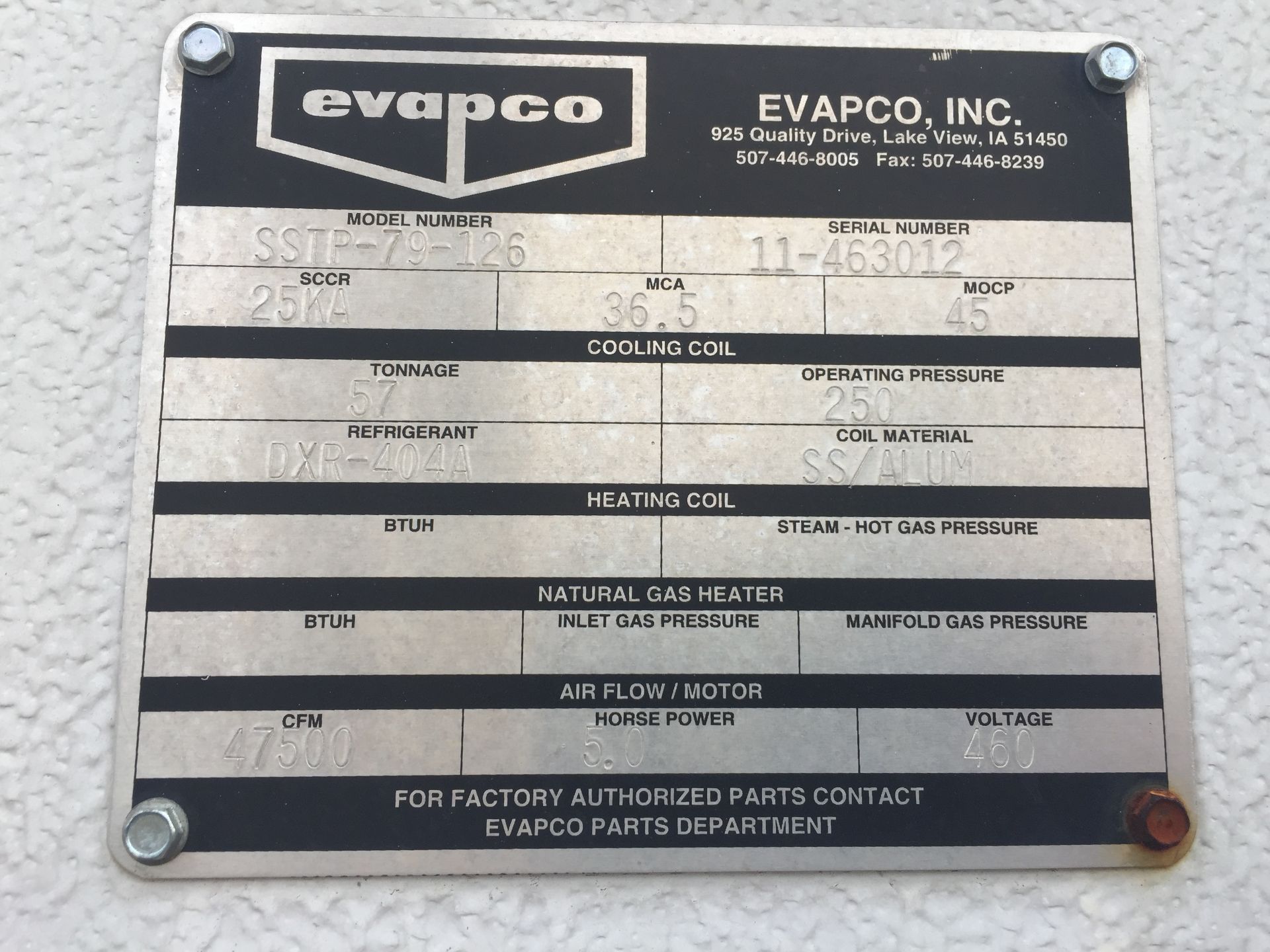 KeepRite Refrigeration Compressor & Evapco Air Handler - Image 10 of 17