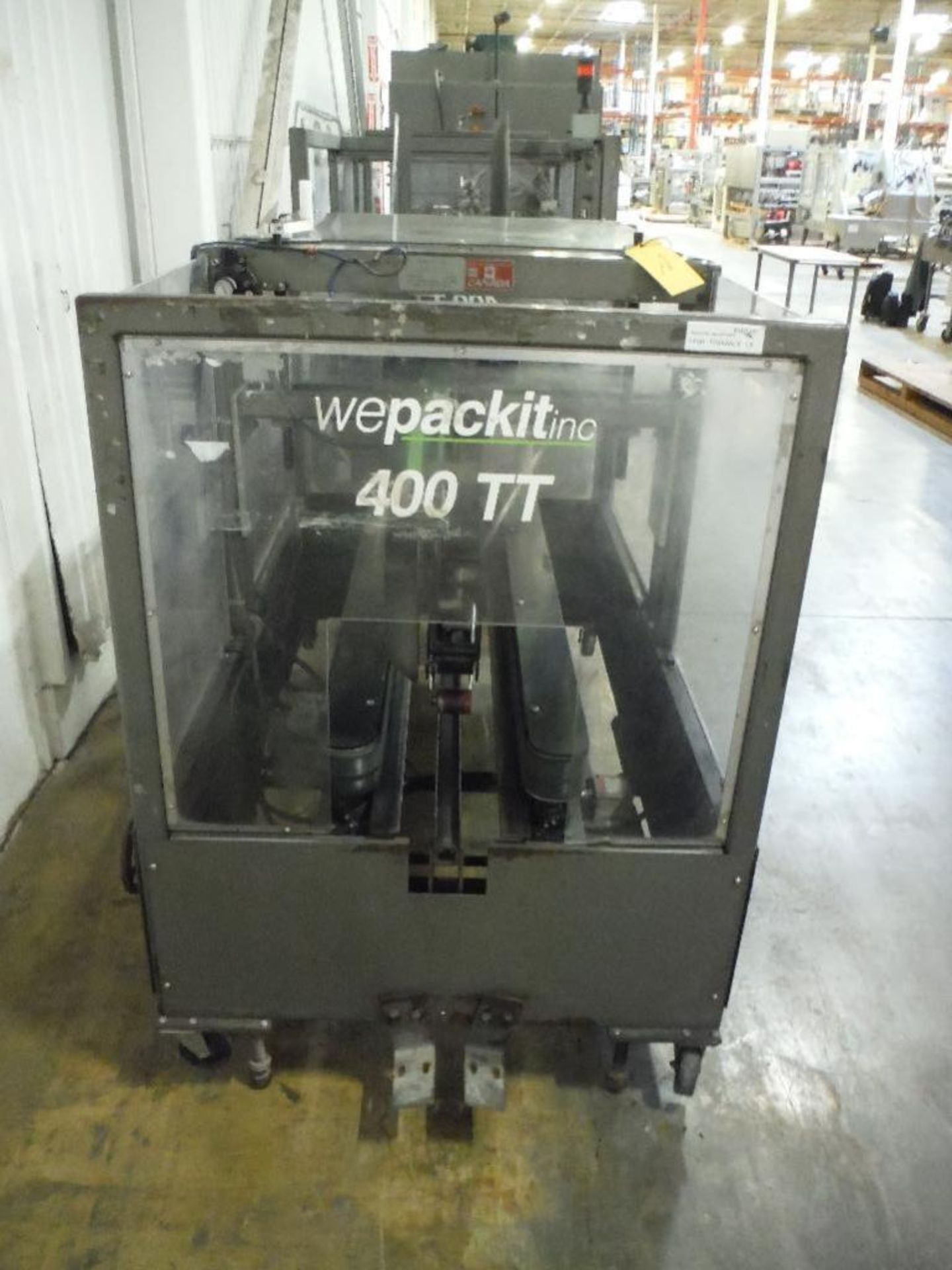 Wepackit case taper, Model 400TT72, SN 400TT-2843, top only, Interpack tape head, with tale tucker, - Image 2 of 9