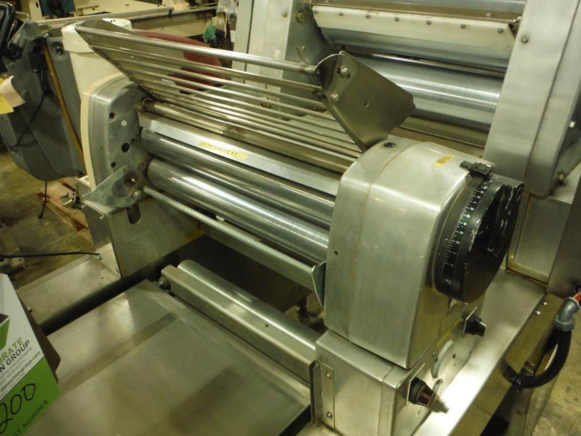 Rondo 5 station sheeting line, Model PQC613333, SN A5113002, 24 in. SS rolls, SS frame, on casters * - Image 7 of 13