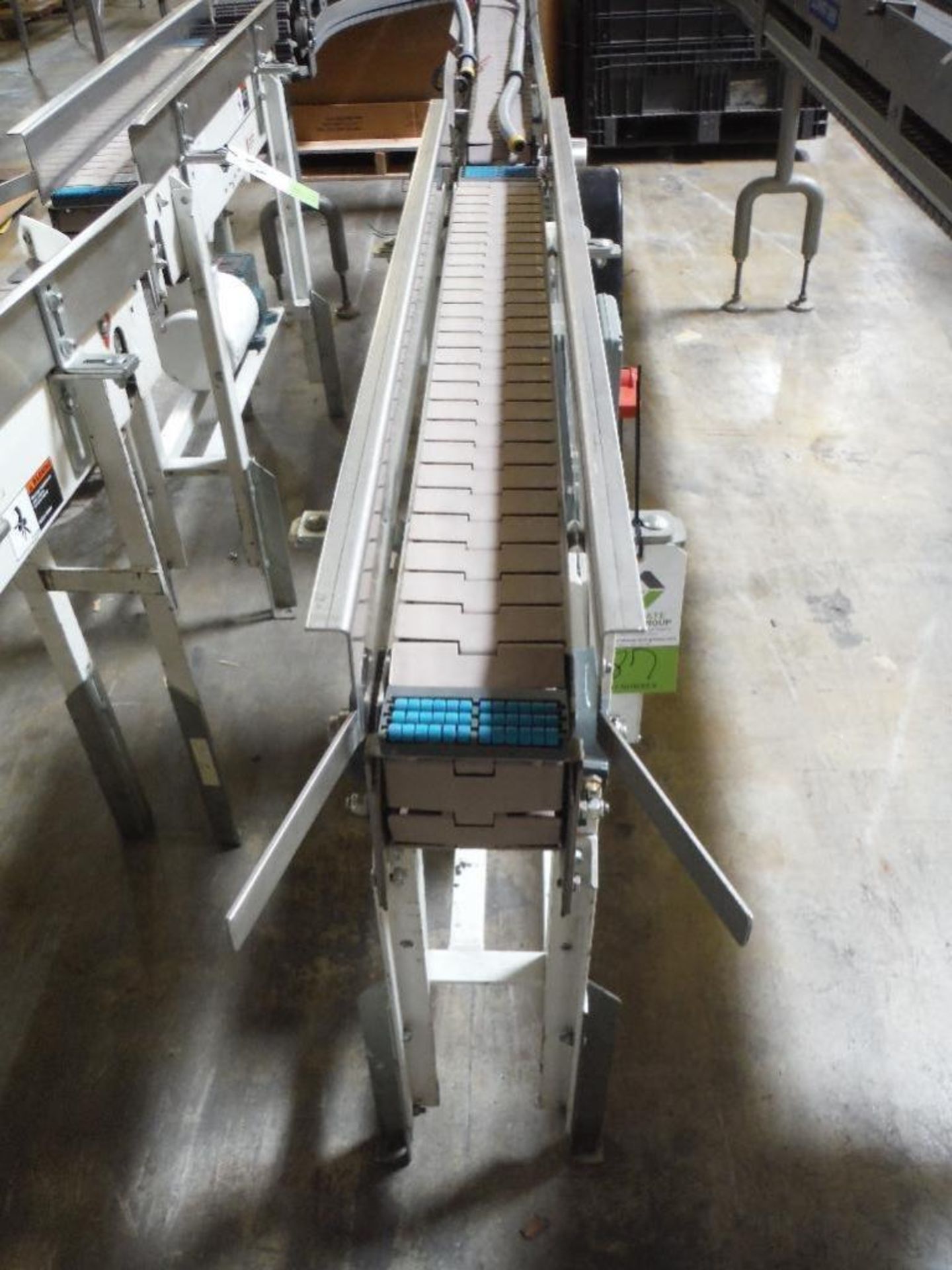 Arrowhead conveyor, 48 in. long x 5 in. wide x 35 in. tall, table top belt, carbon steel frame, moto - Image 2 of 6