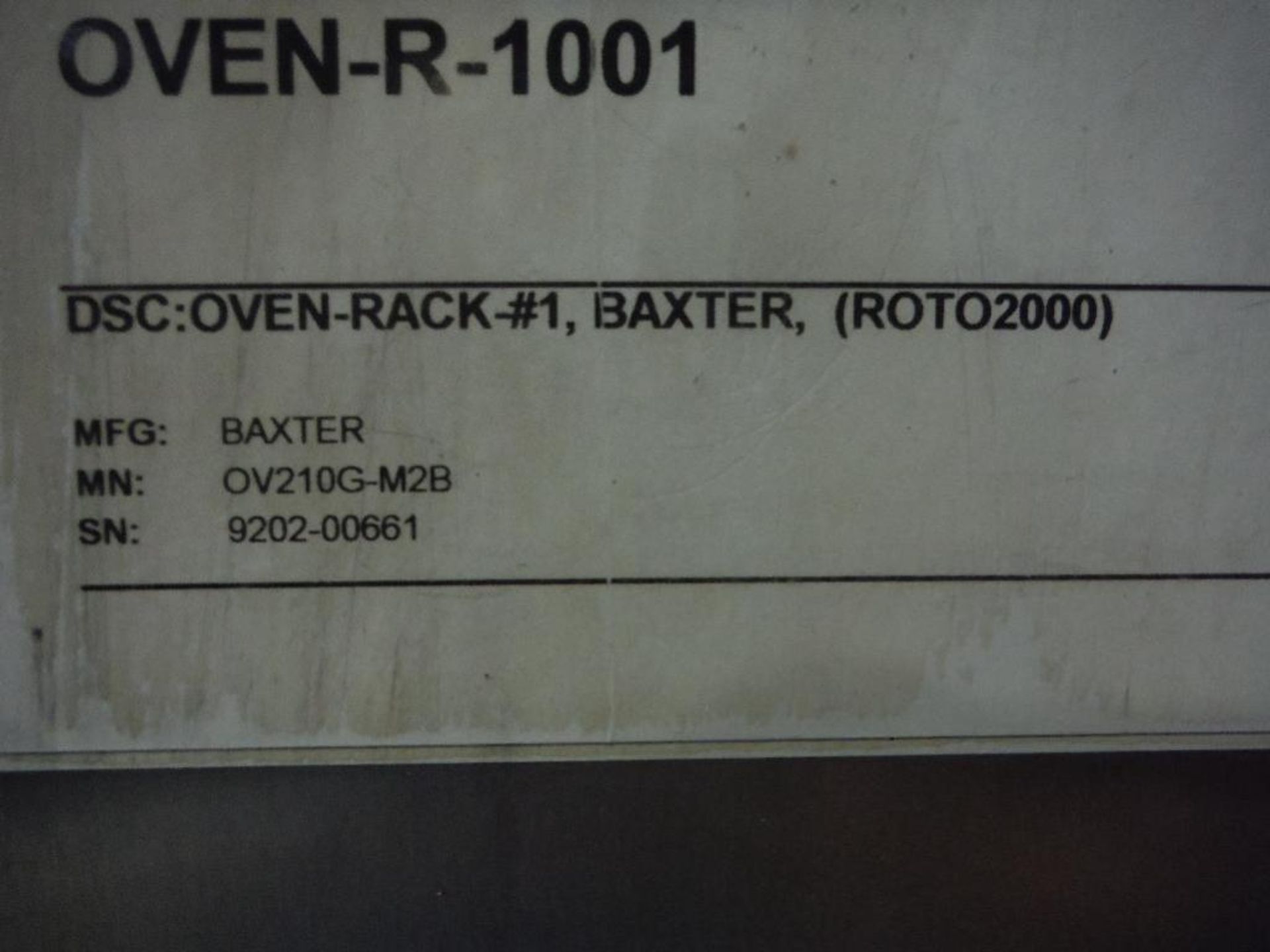 1992 Baxter double rack over, Model OV210G-M2B, SN 9202-00661, natural gas, 250,000 btu/hr. ** Riggi - Image 12 of 13