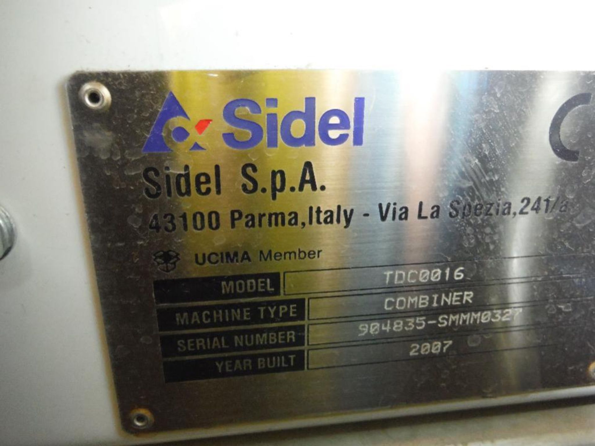 2007 Sidel combiner conveyor, Model TDC0016, SN 904835-SMMM0327, 98 in. long x 66 in. wide, with con - Image 11 of 11