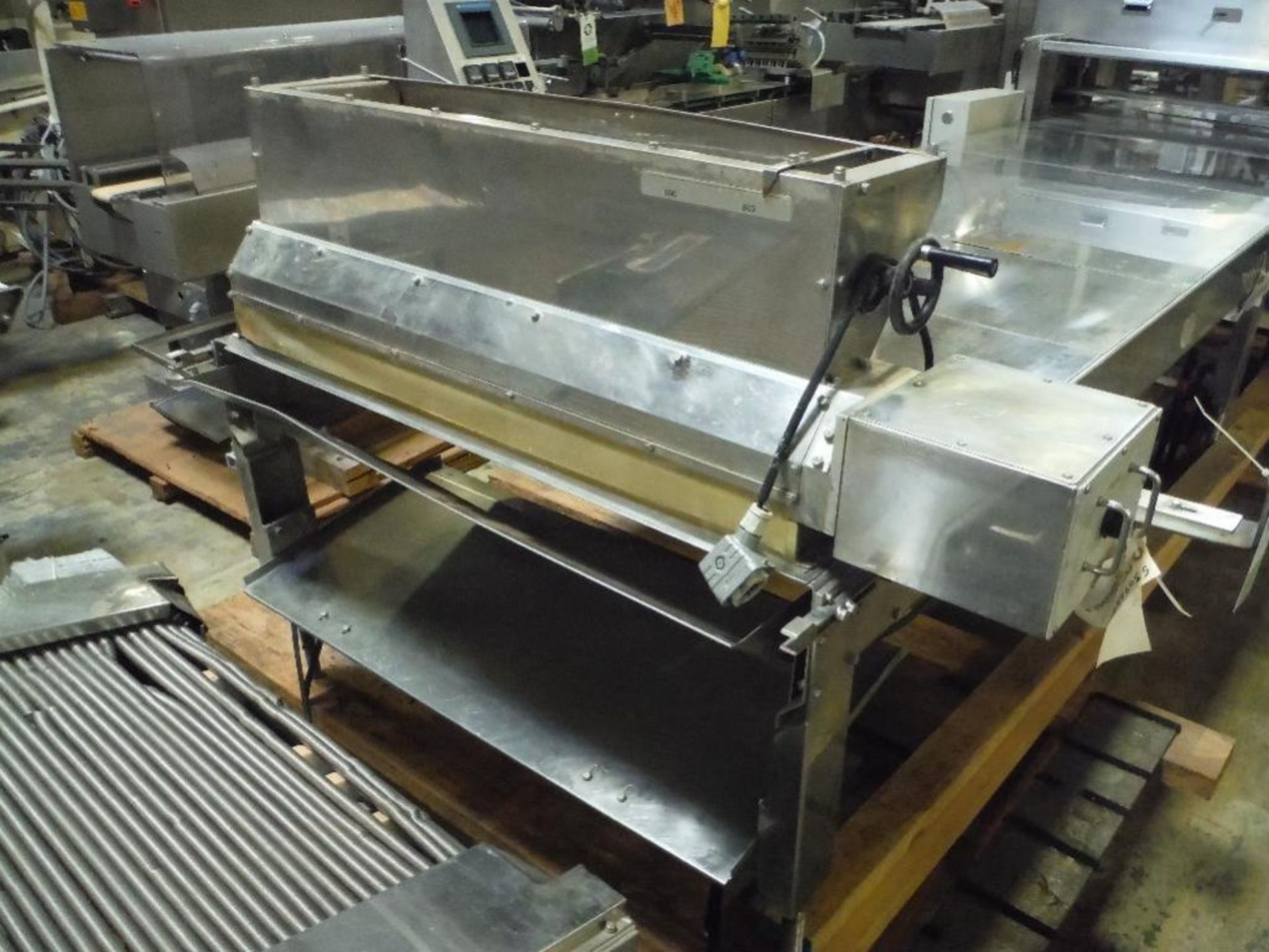 1991 Rheon sheeting conveyor, Model PC213, SN 00011, 180 in. long x 42 in. wide, with 1991 Rheon dou - Image 3 of 16