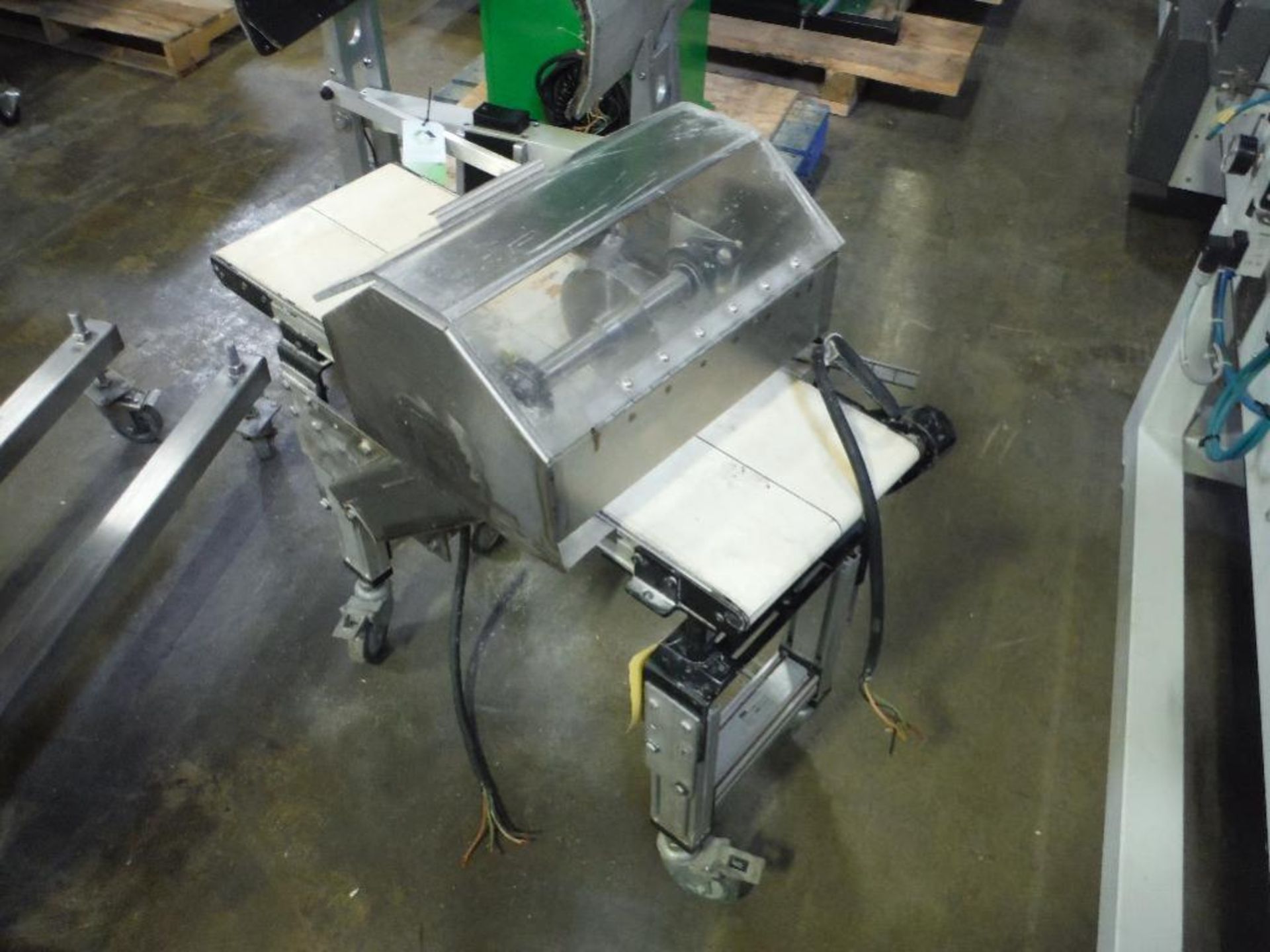 Rotary single slitter, on a Dorner conveyor, 36 in. long x 12 in. wide, on casters ** Rigging Fee: $ - Image 2 of 9