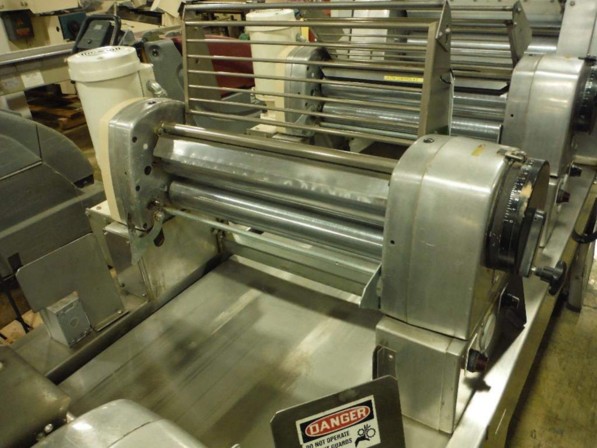 Rondo 5 station sheeting line, Model PQC613333, SN A5113002, 24 in. SS rolls, SS frame, on casters * - Image 6 of 13