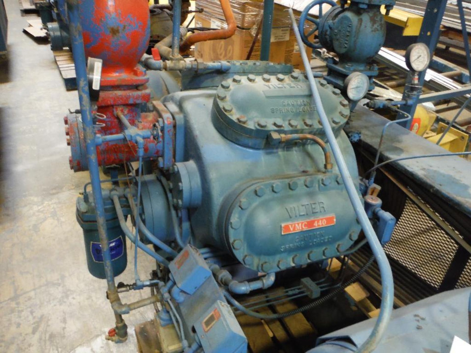 Vilter 8 cylinder ammonia compressor, Model VMC 440, size AK448R, 75 hp ** Rigging Fee: $200 ** - Image 5 of 8