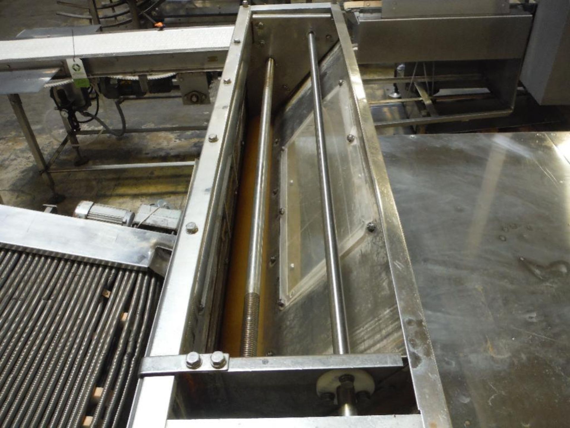 1991 Rheon sheeting conveyor, Model PC213, SN 00011, 180 in. long x 42 in. wide, with 1991 Rheon dou - Image 4 of 16