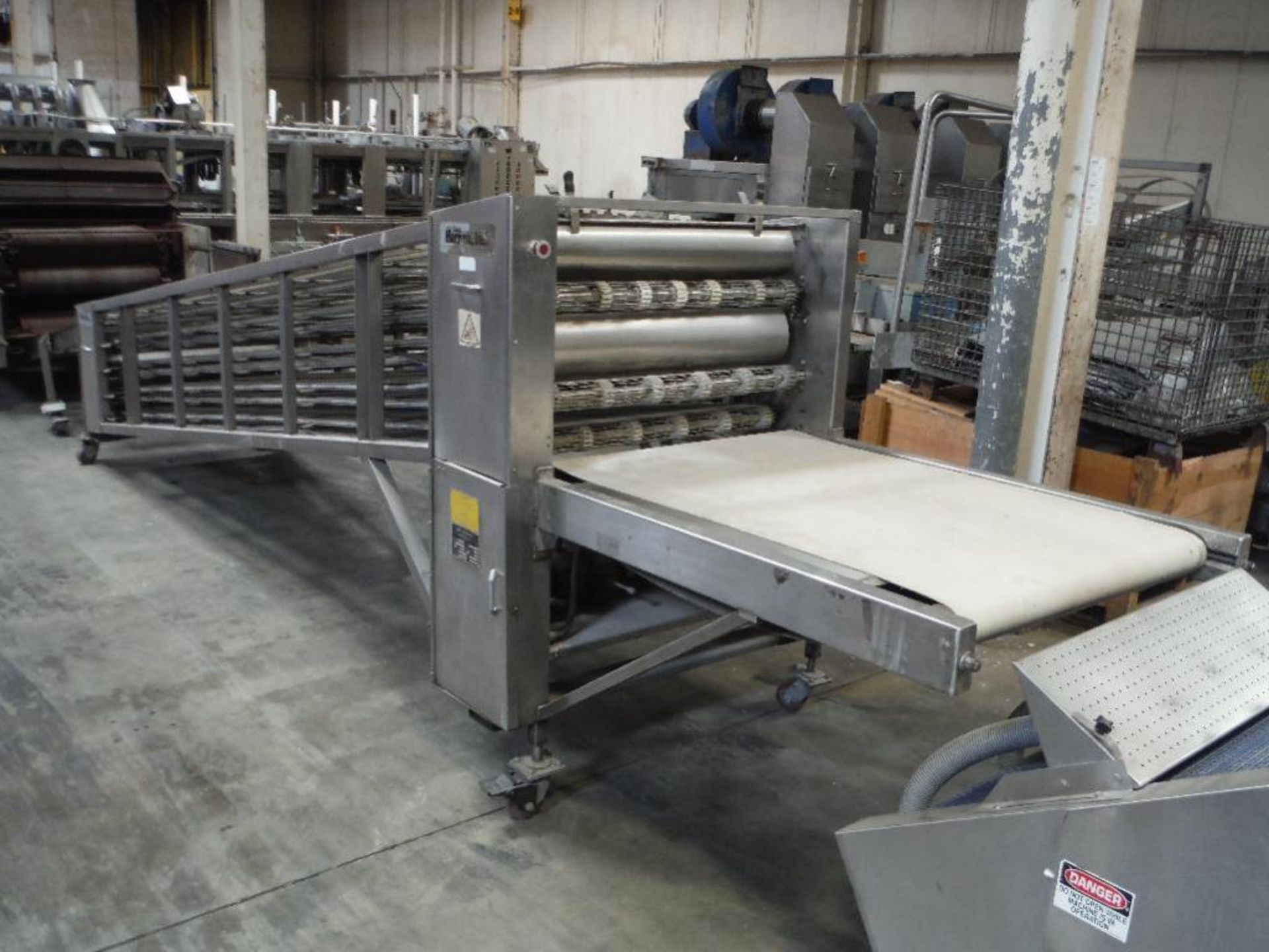 Corn tortilla line, 3 pass oven, 166 in. long x 33 in. wide, roll sheeter 30 in. wide, 4 up 6 in. di - Image 13 of 27
