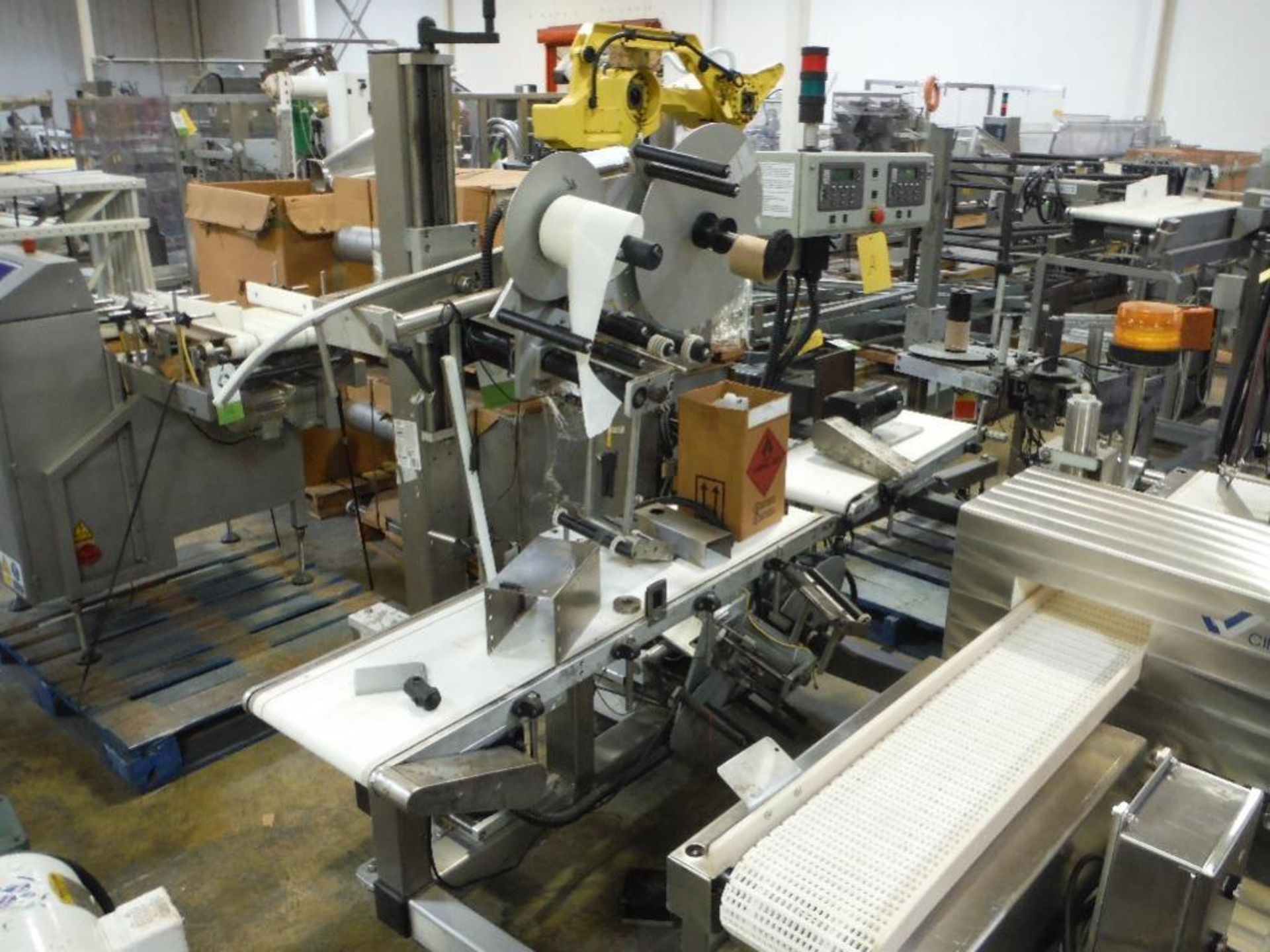 2005 Quadrel Labeling Systems labeler, Model 060, SN 57511,S1,02, 10.5 in. wide belt, on casters **