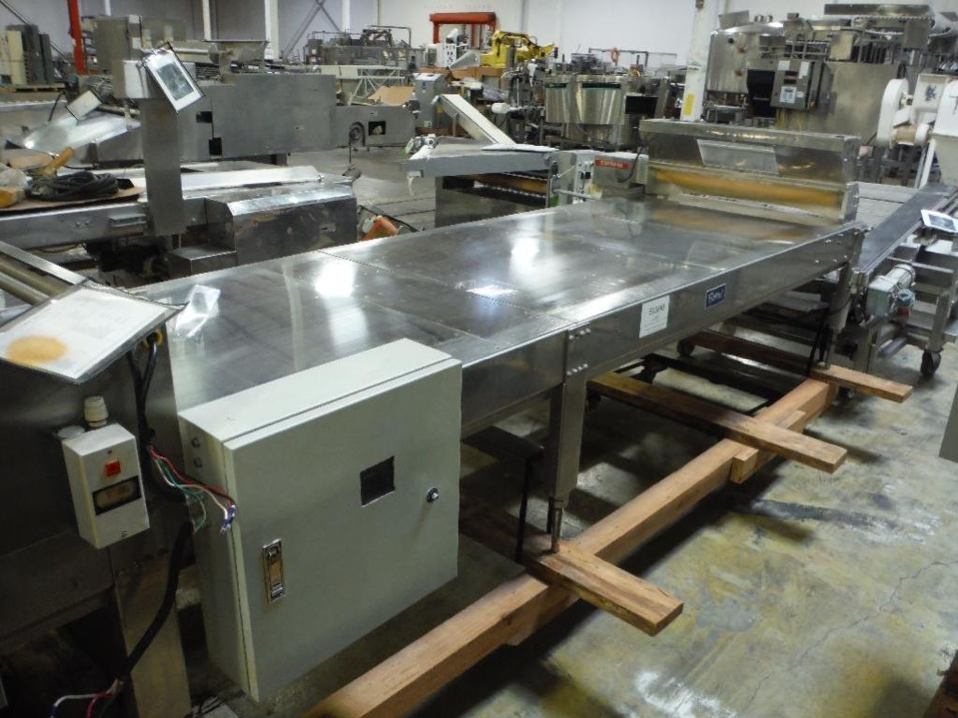 1991 Rheon sheeting conveyor, Model PC213, SN 00011, 180 in. long x 42 in. wide, with 1991 Rheon dou - Image 14 of 16